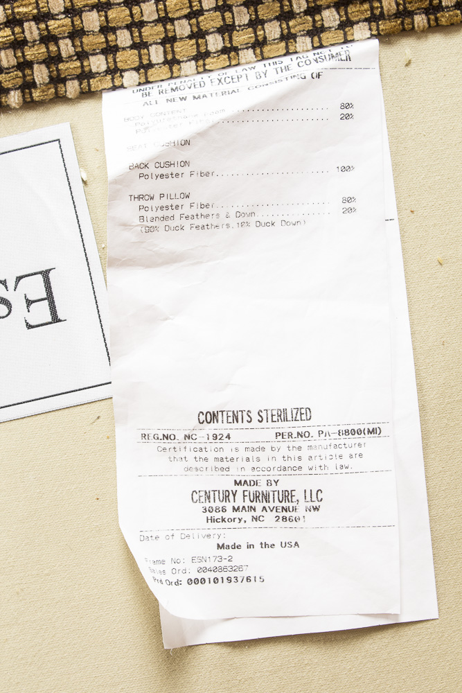 "Essentials" Upholstered Sofa by Century Furniture