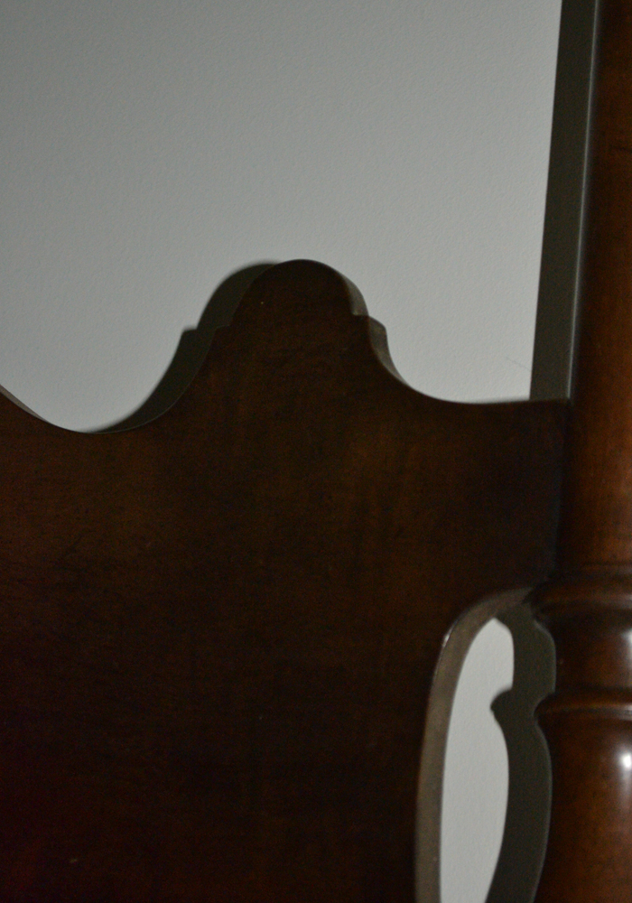 Twin-Size Walnut Four-Poster Bed Frame