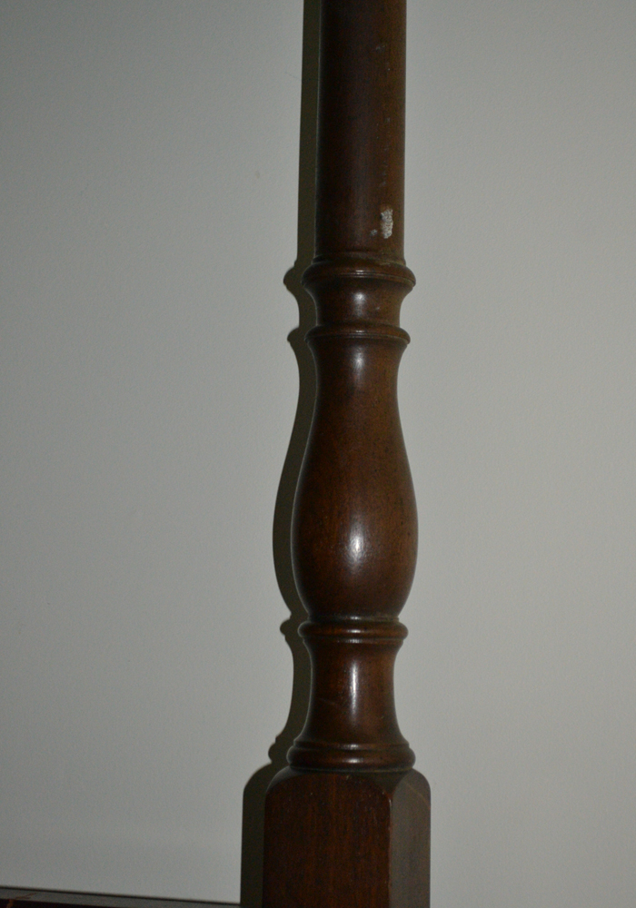 Twin-Size Walnut Four-Poster Bed Frame