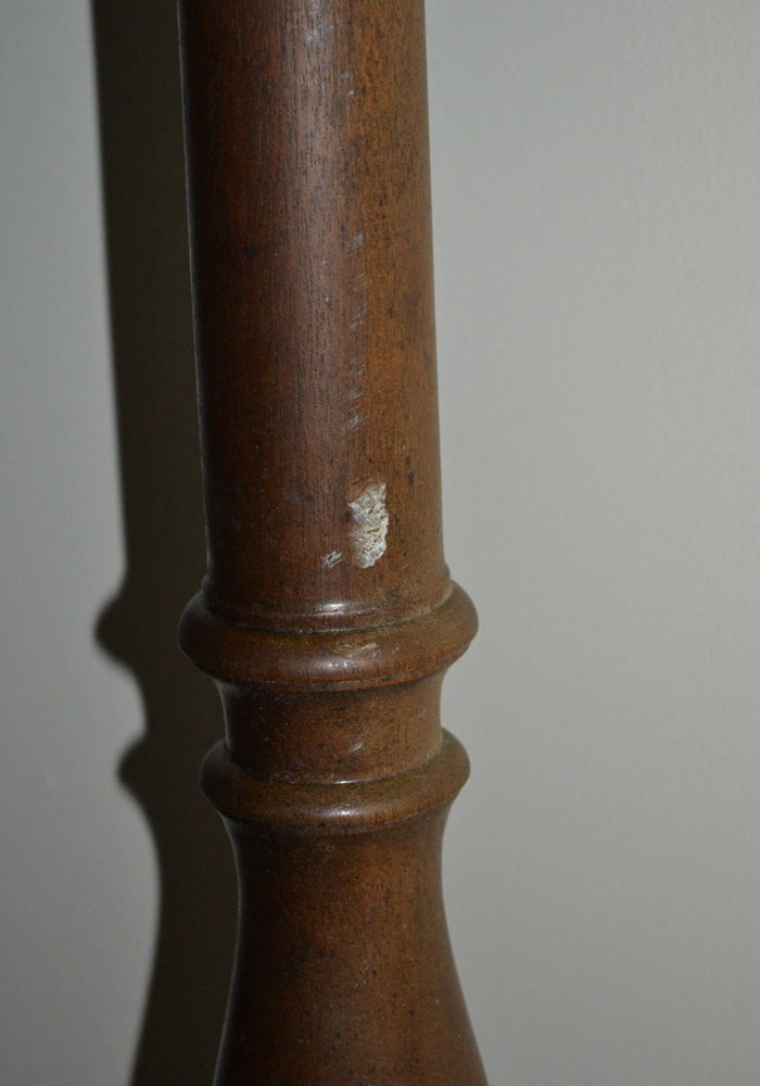 Twin-Size Walnut Four-Poster Bed Frame