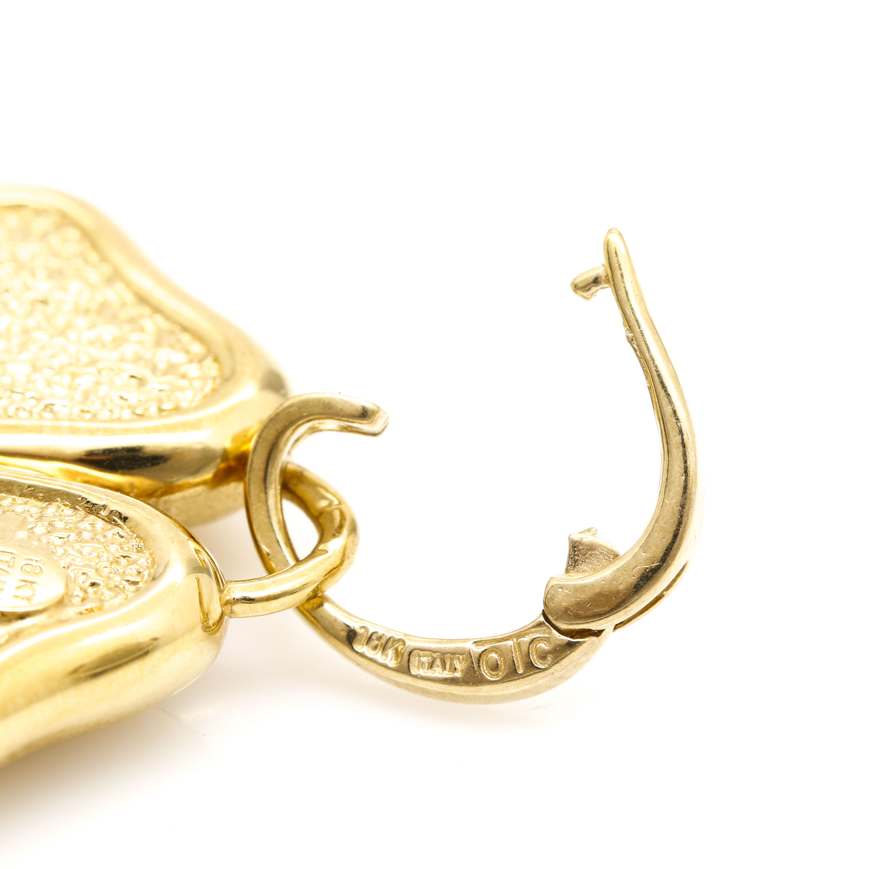 18K Yellow Gold Four Leaf Clover Pendant