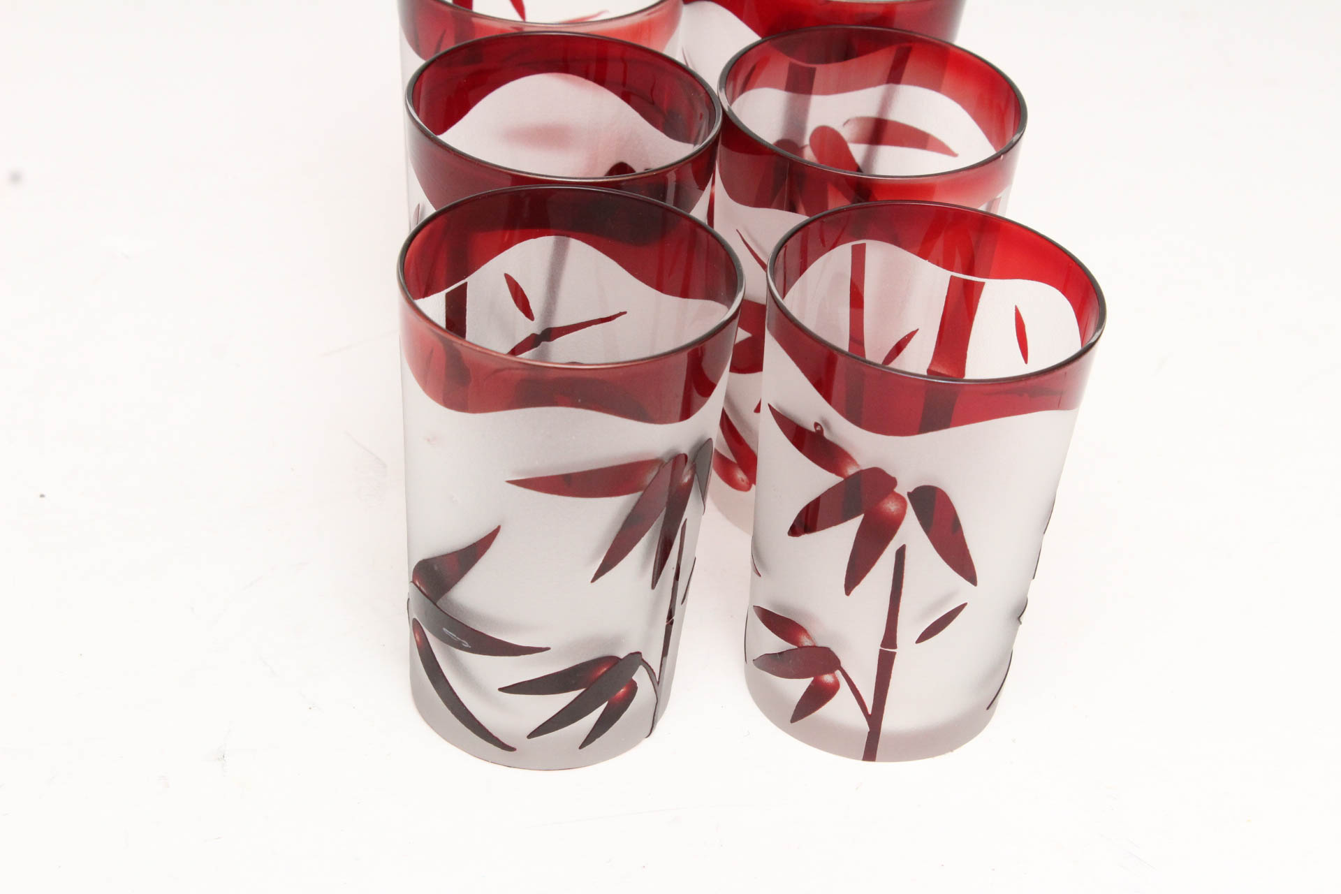 Vintage Etched and Frosted Juice Glasses