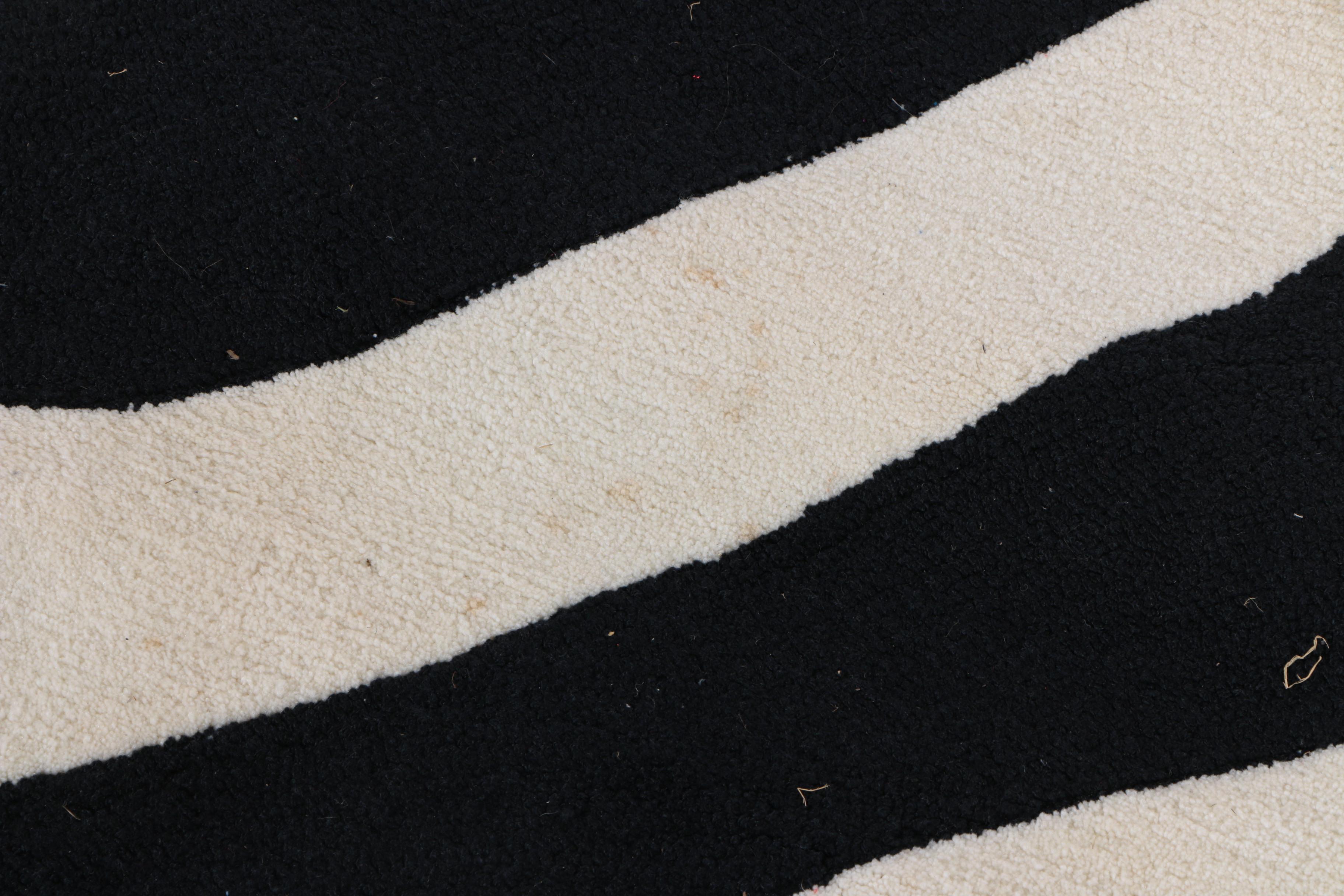 Tufted Zebra-Pattern Area Rug