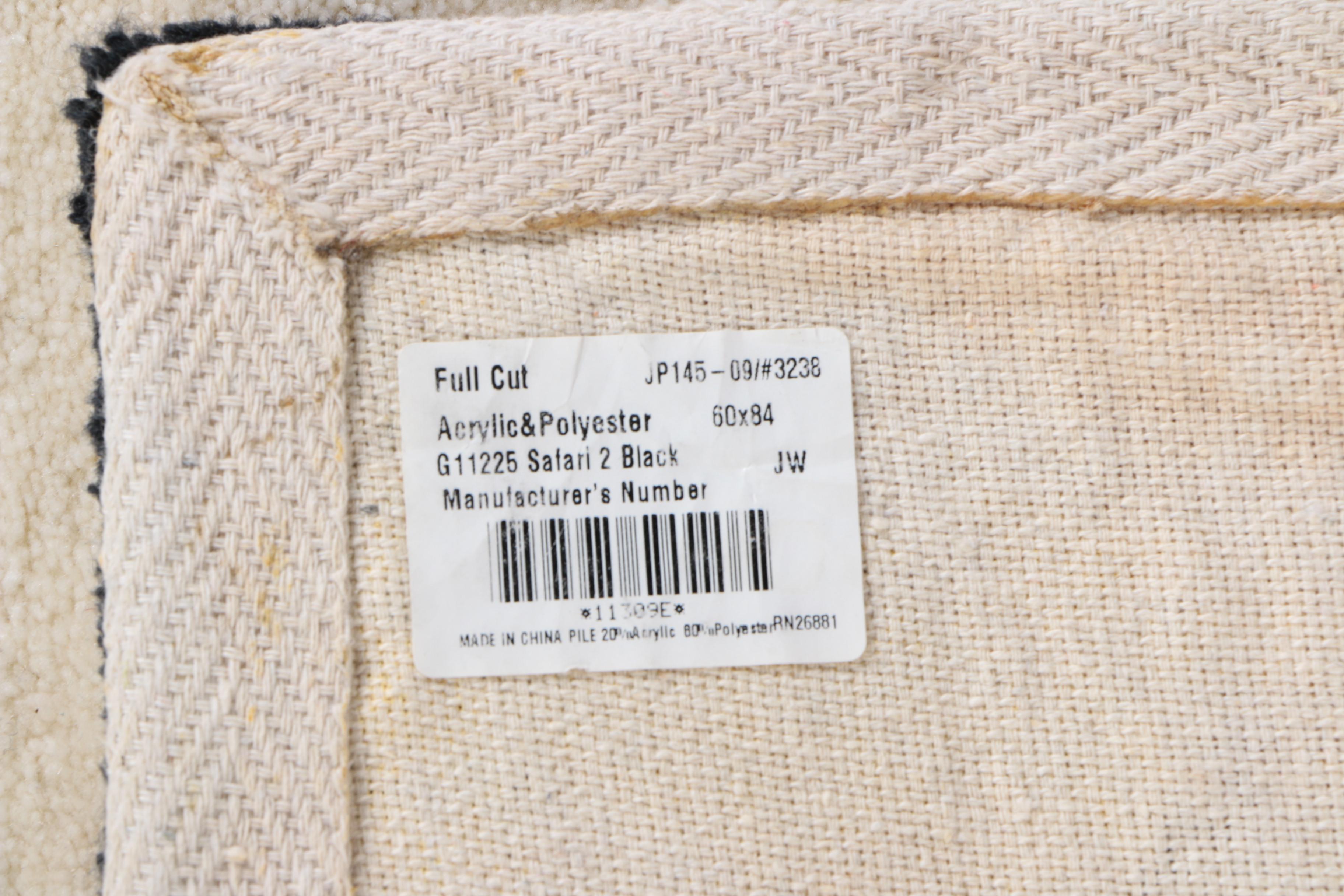 Tufted Zebra-Pattern Area Rug