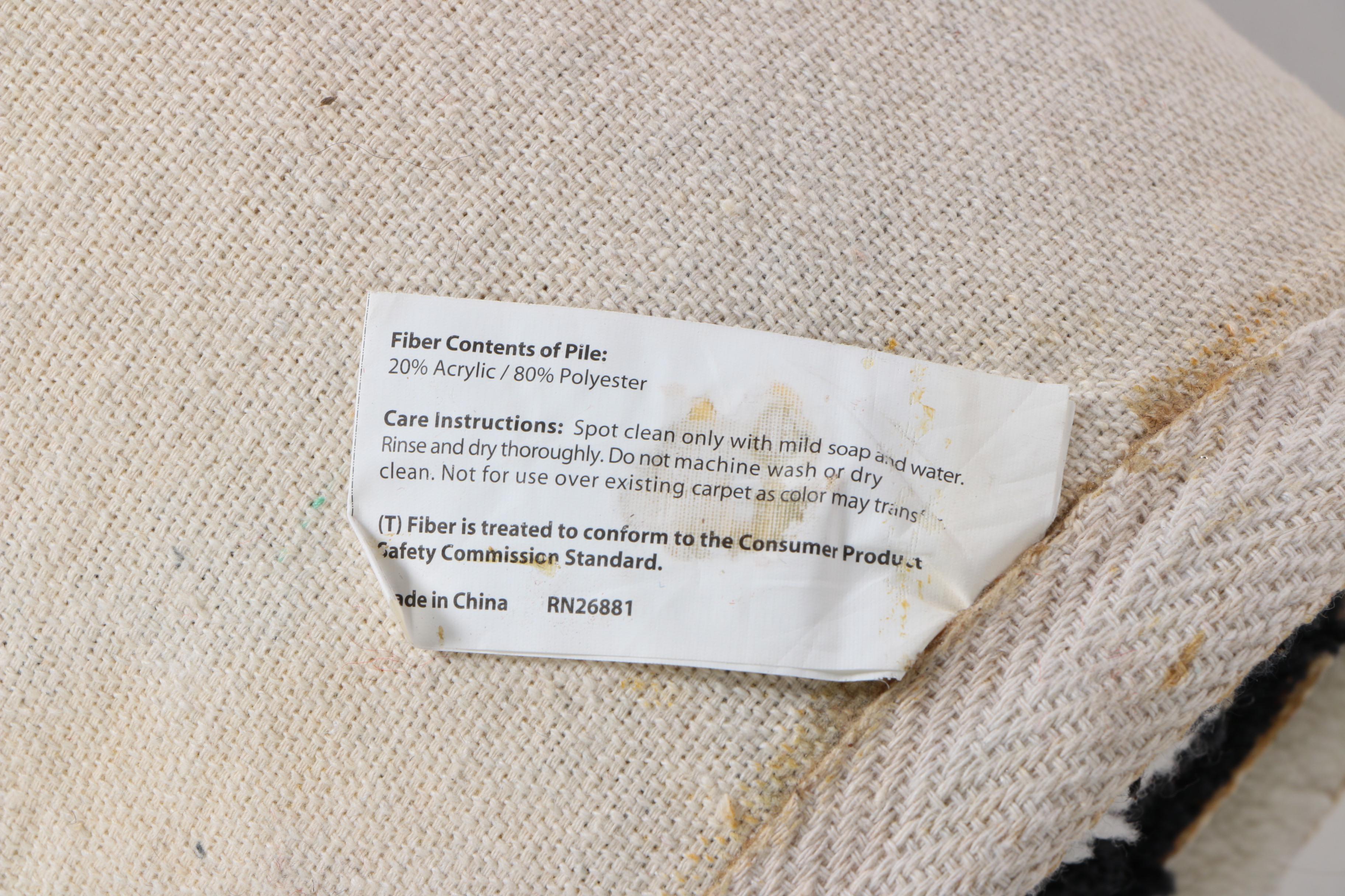 Tufted Zebra-Pattern Area Rug