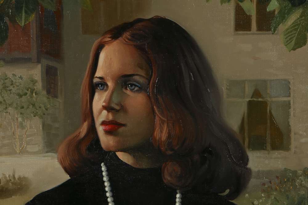 Simmie Knox Oil Painting on Canvas Portrait of a Reclining Woman