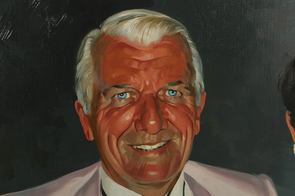 Simmie Knox Oil Painting on Canvas Portrait of a Man and Woman