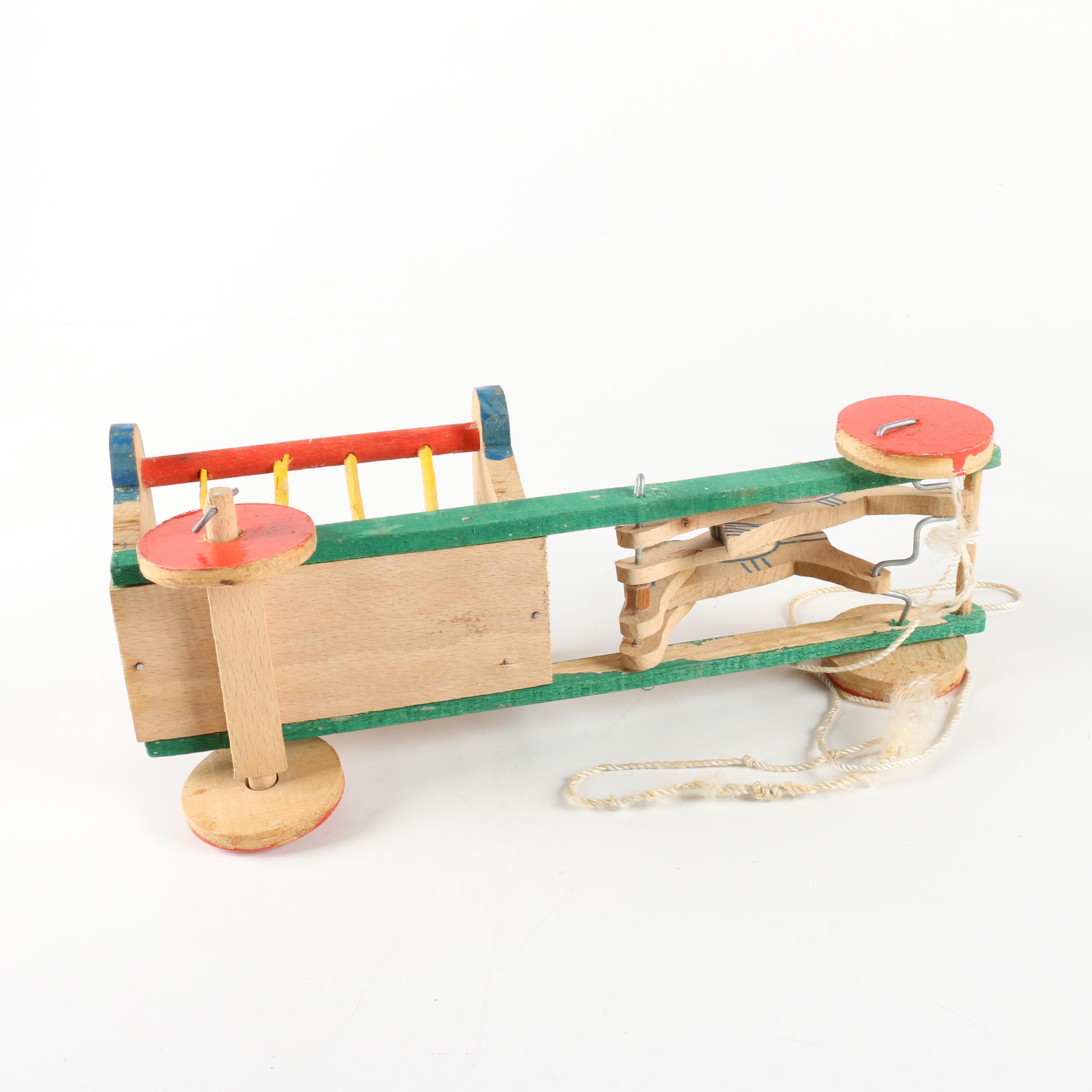 Vintage Wooden Circus Parade Pull Toys