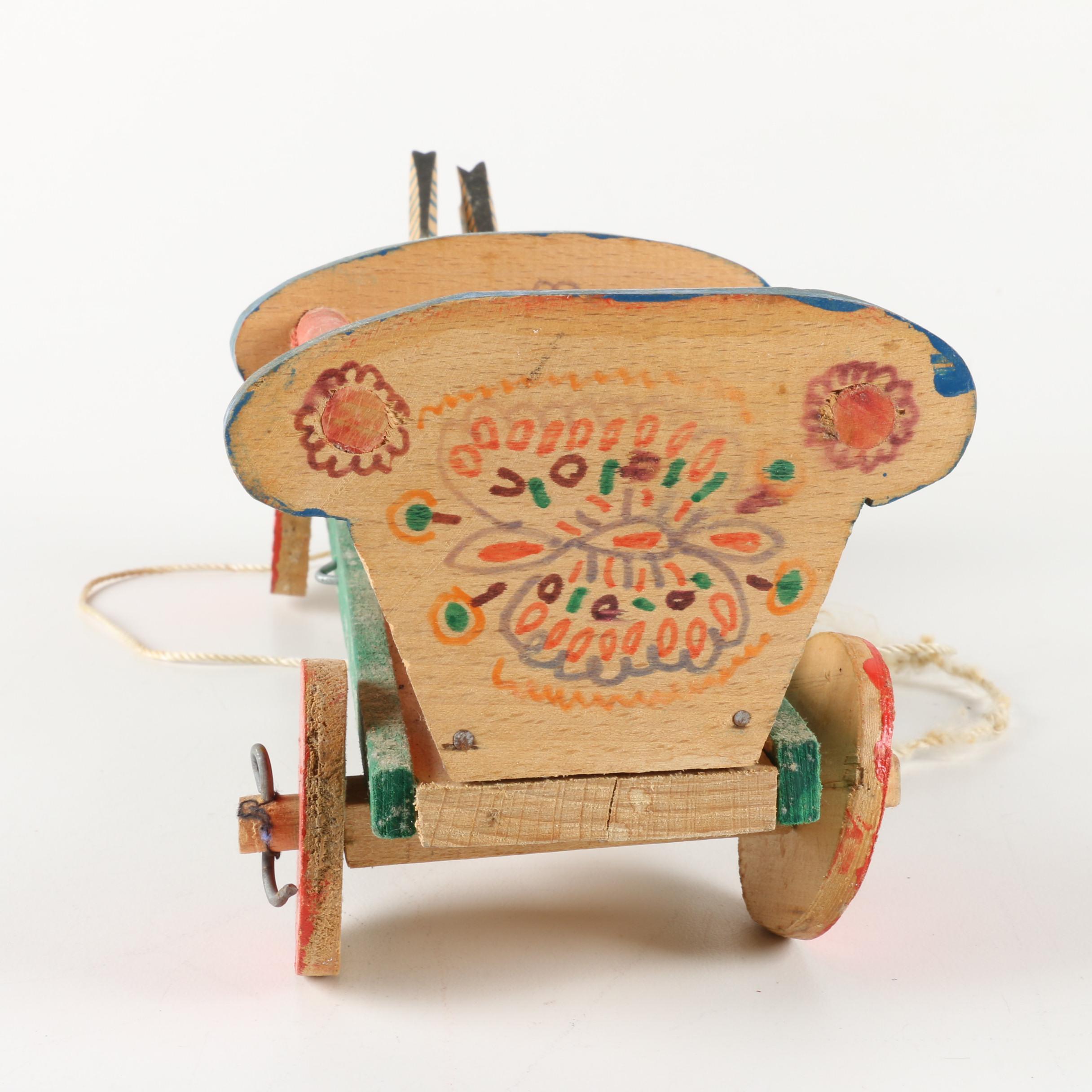 Vintage Wooden Circus Parade Pull Toys