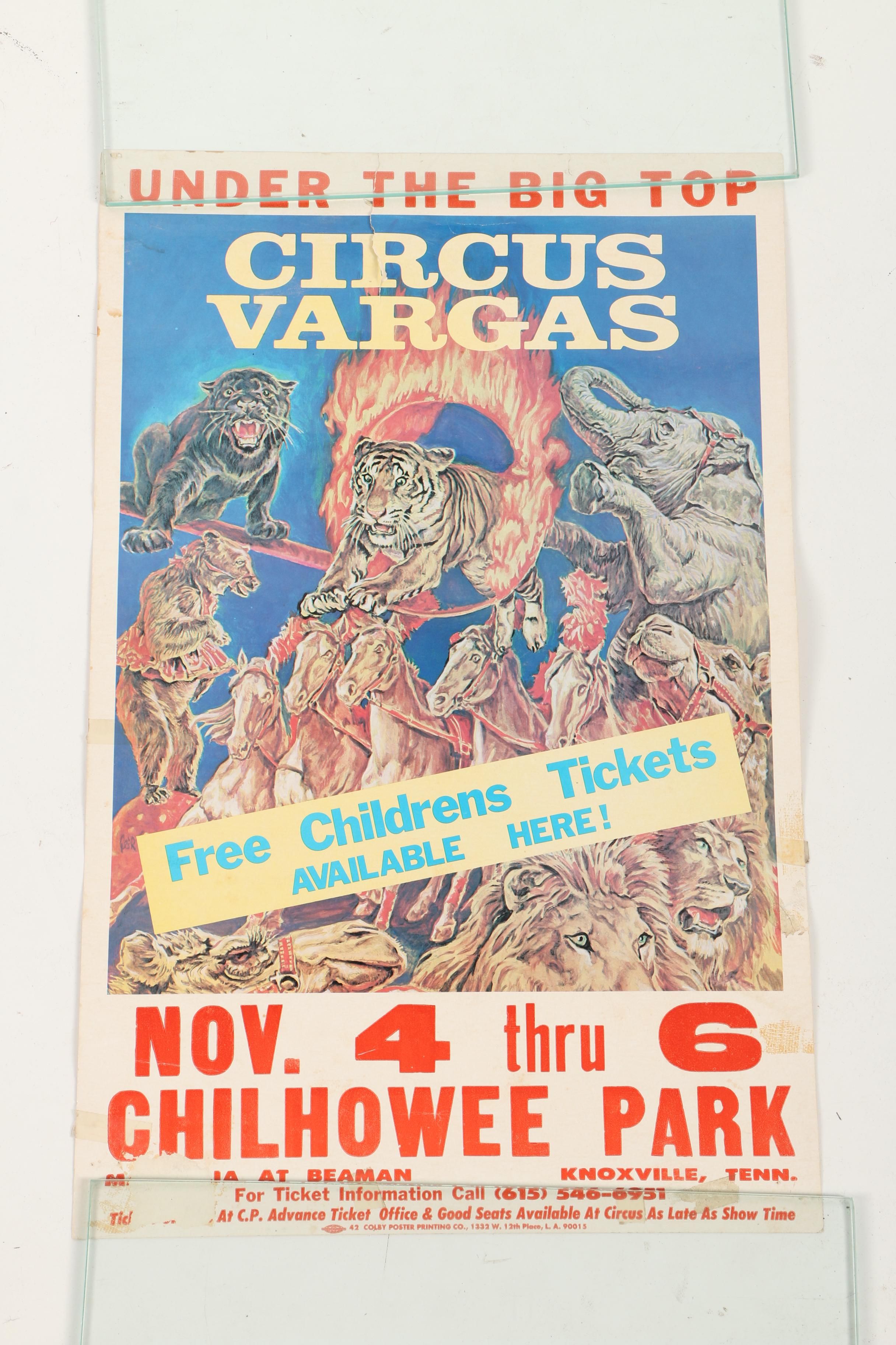 Two Circa 1970s Circus Vargas "Under the Big Top" Circus Posters