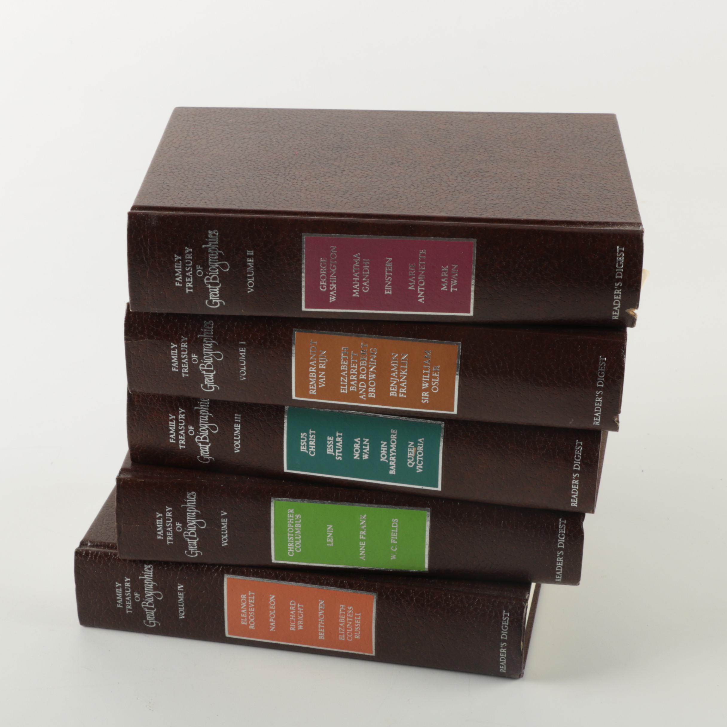 Collection of 1970 First Edition "Family Treasury of Great Biographies"