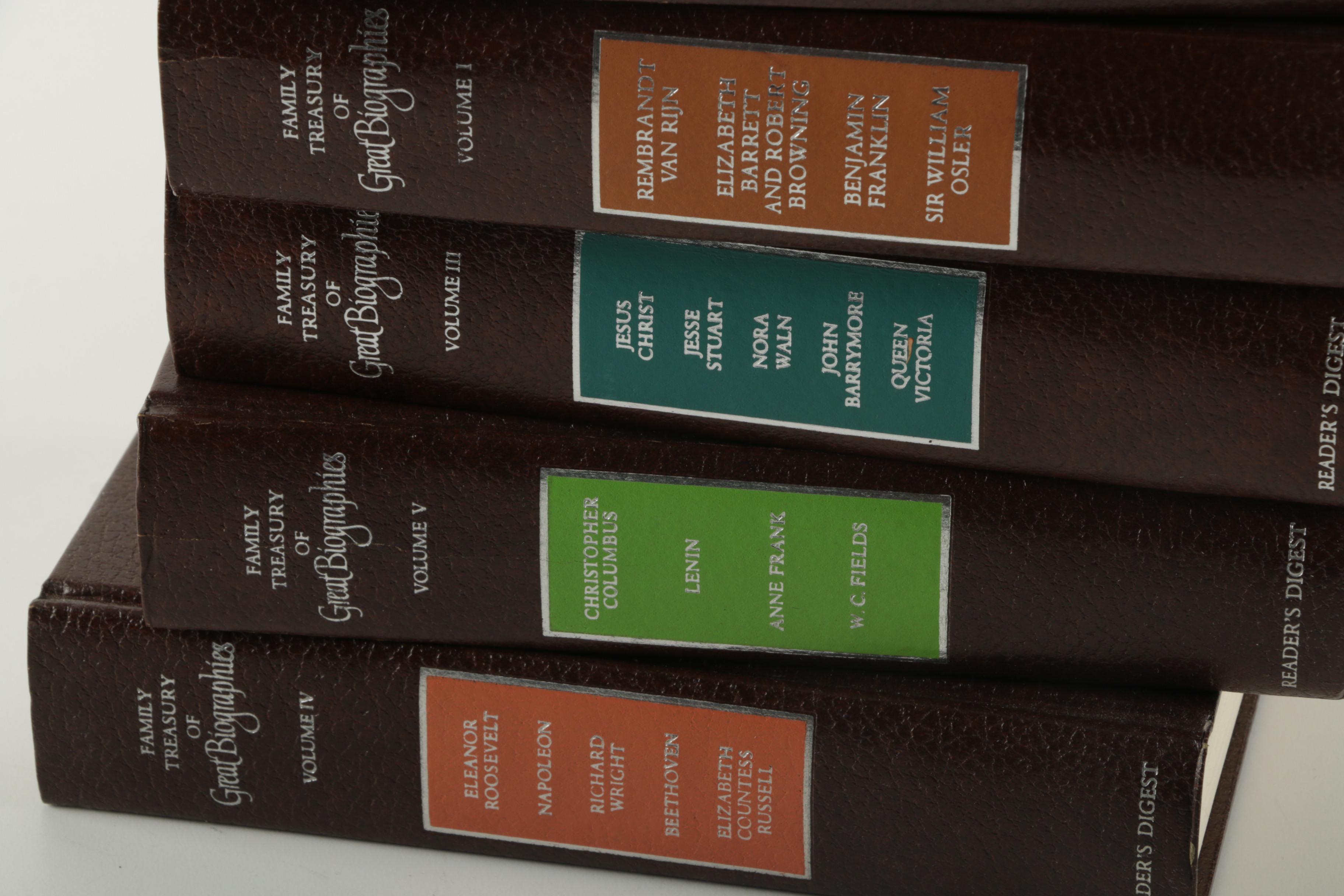Collection of 1970 First Edition "Family Treasury of Great Biographies"