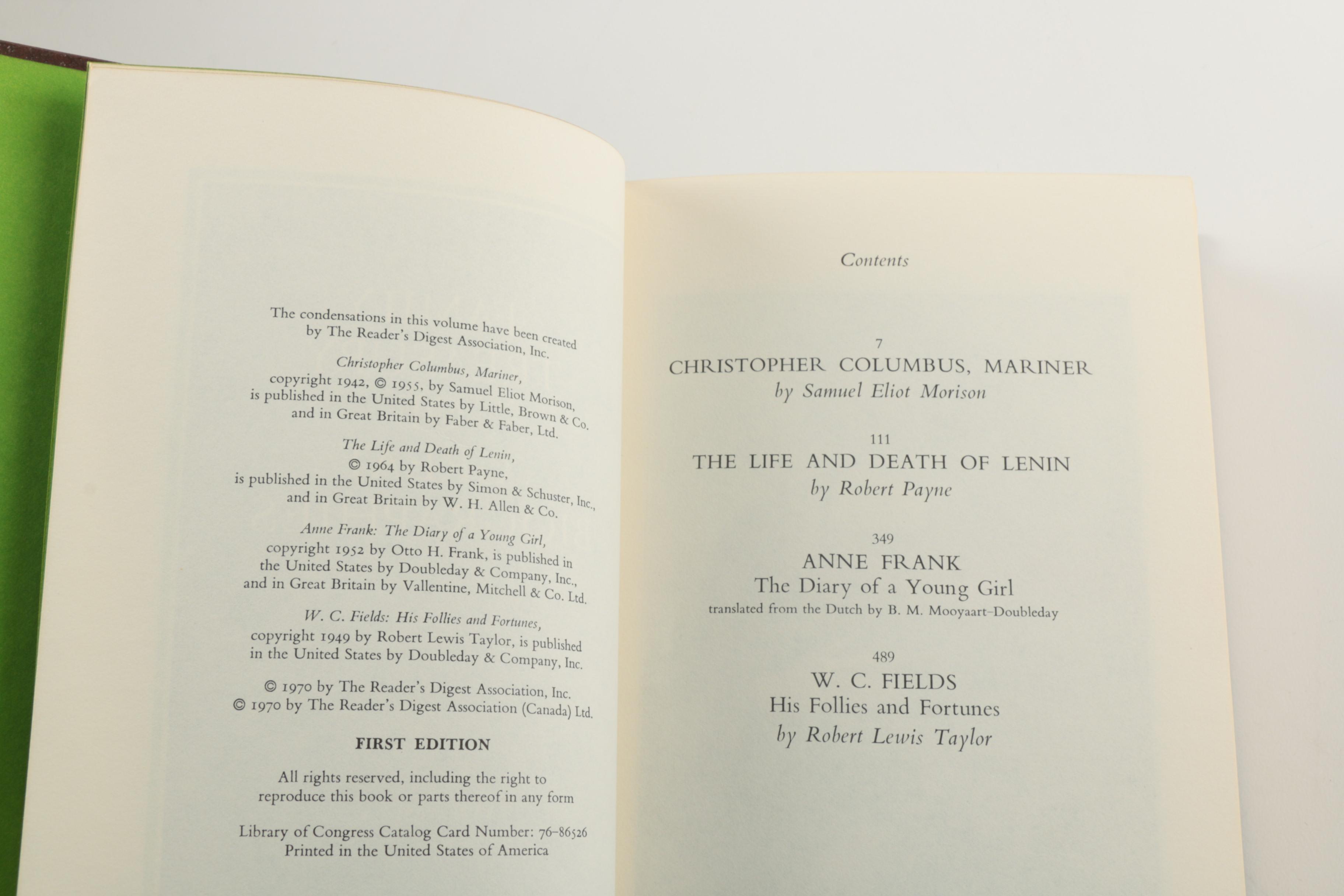 Collection of 1970 First Edition "Family Treasury of Great Biographies"