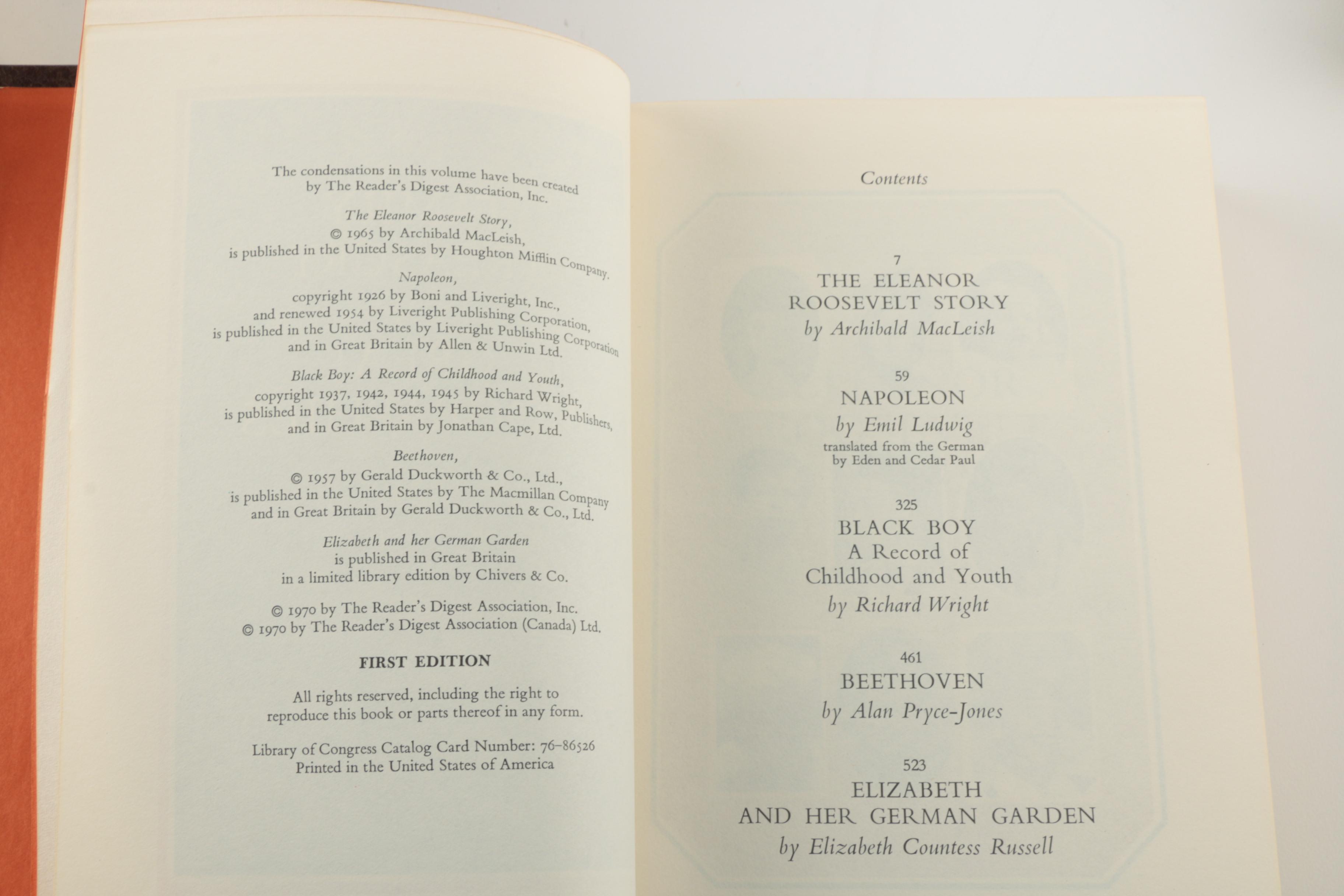 Collection of 1970 First Edition "Family Treasury of Great Biographies"