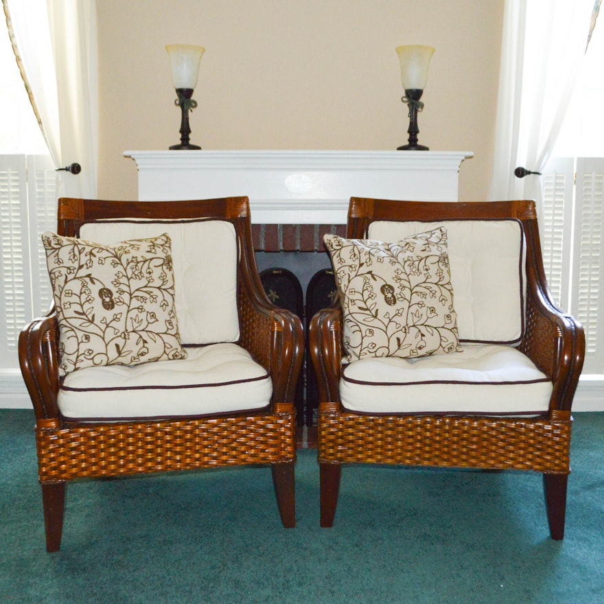 Pair of Woven Armchairs