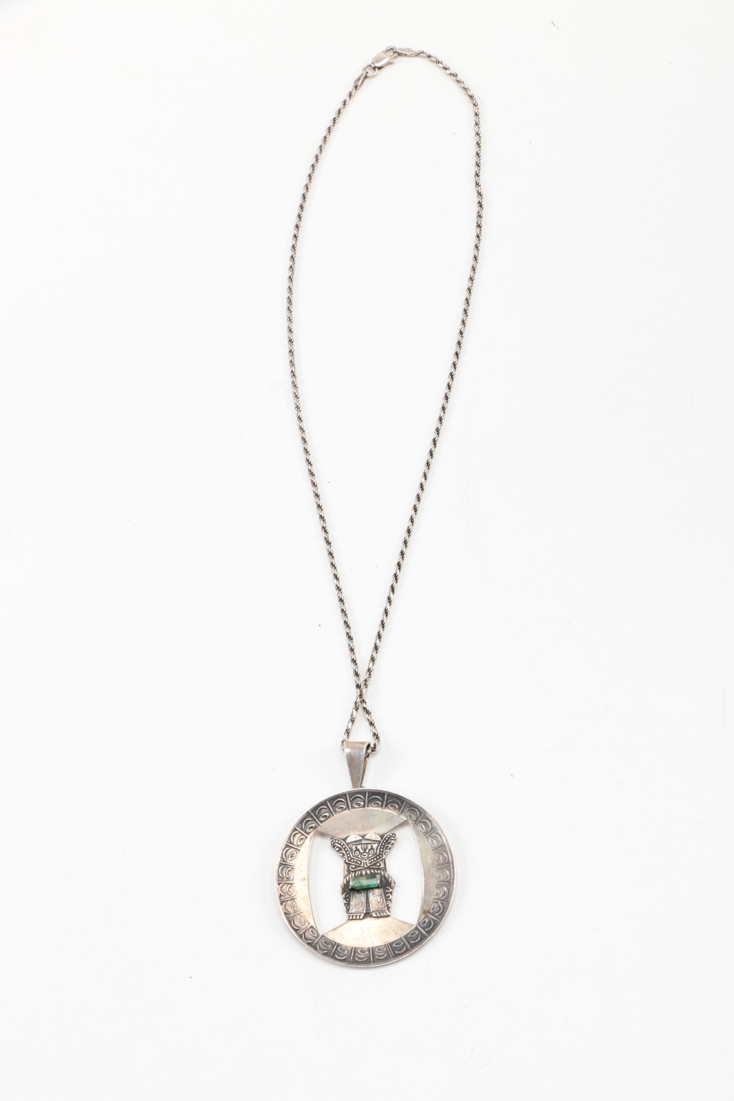 Mesoamerican Coin and Sterling Silver Jewelry Featuring Taxco