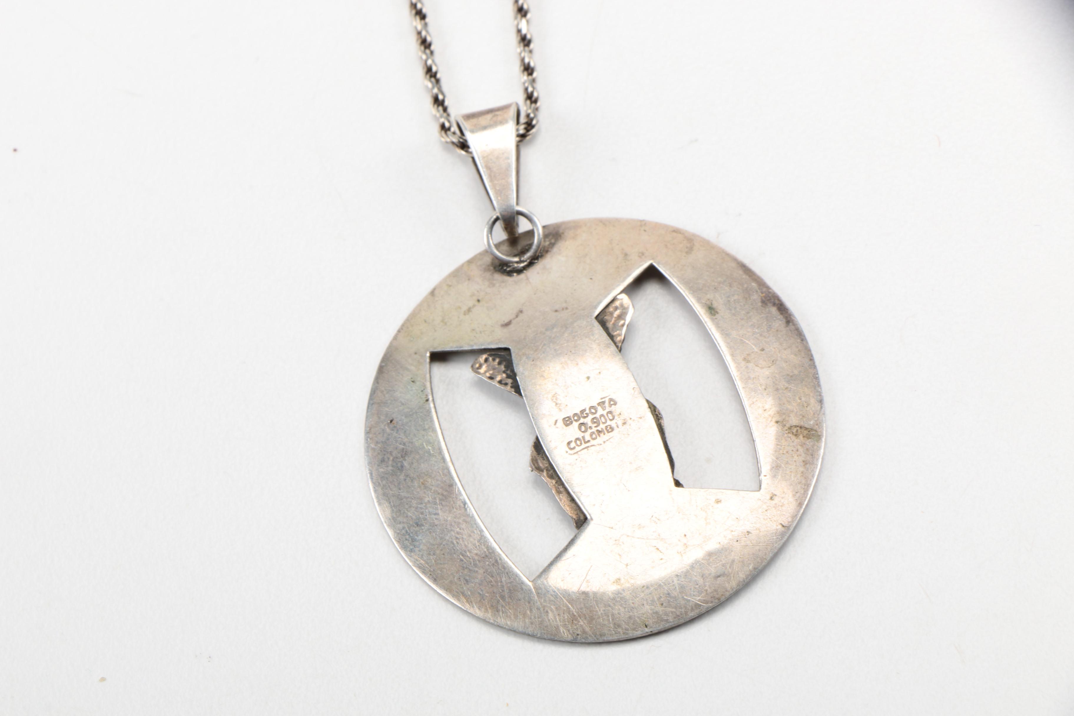 Mesoamerican Coin and Sterling Silver Jewelry Featuring Taxco