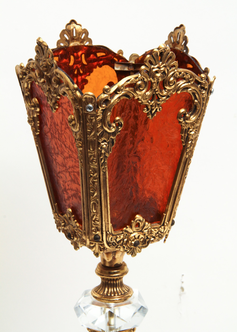 Vintage Italian Style Cherub Torchiere Table Lamp