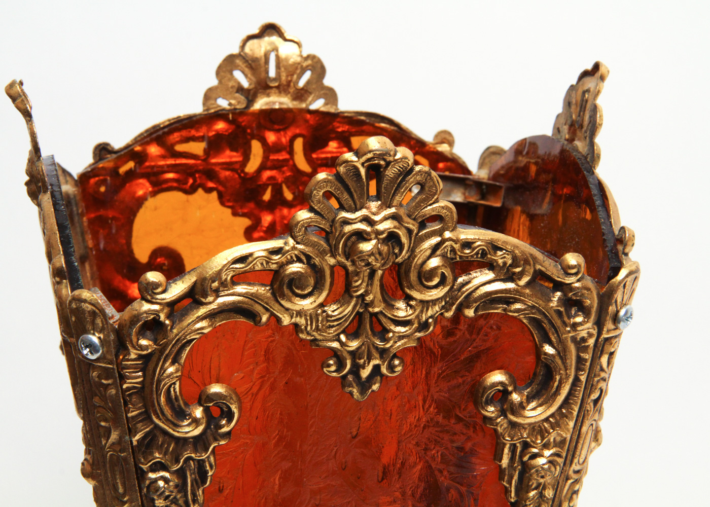 Vintage Italian Style Cherub Torchiere Table Lamp