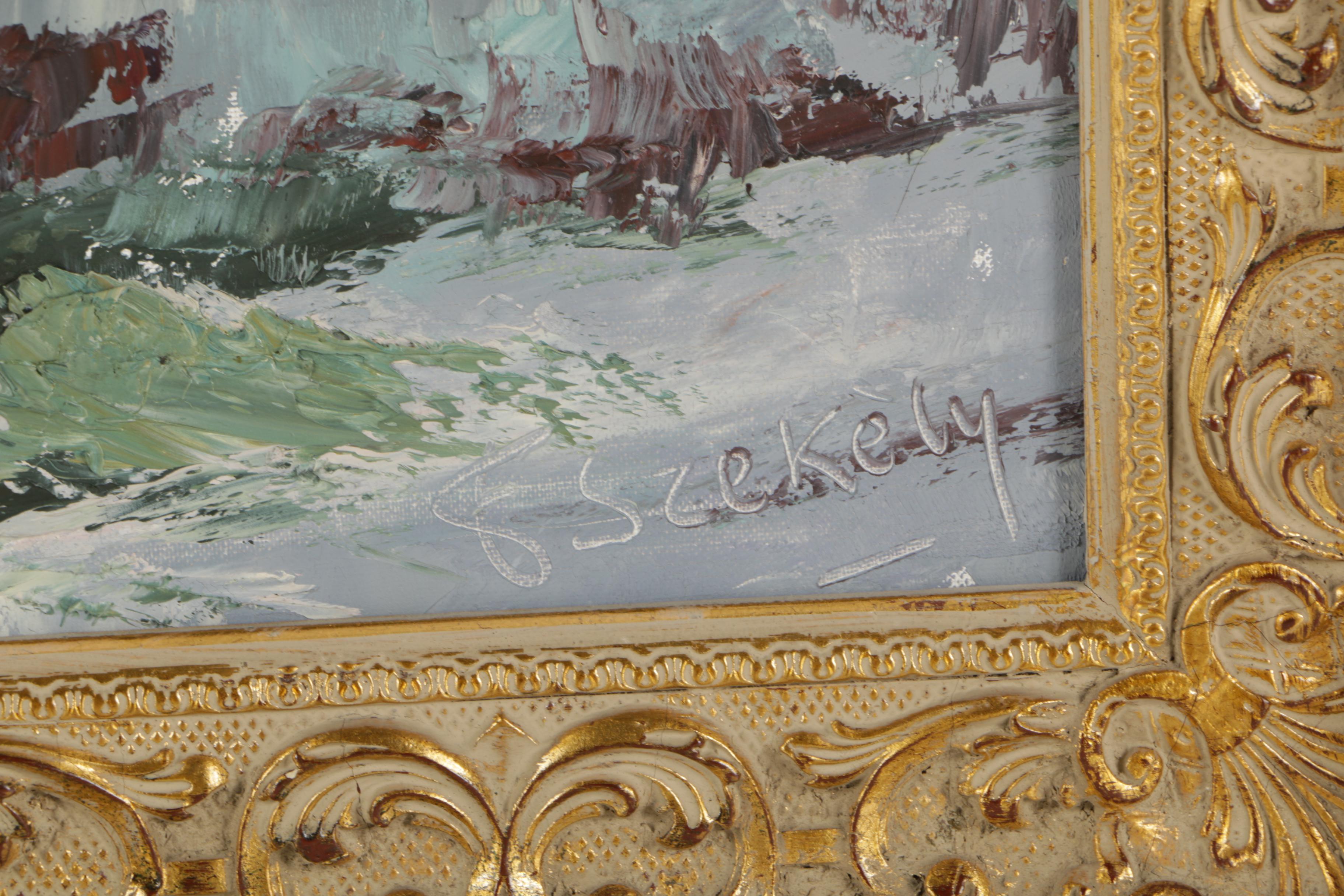 F. Szekely Oil Painting of a Flower Arrangement