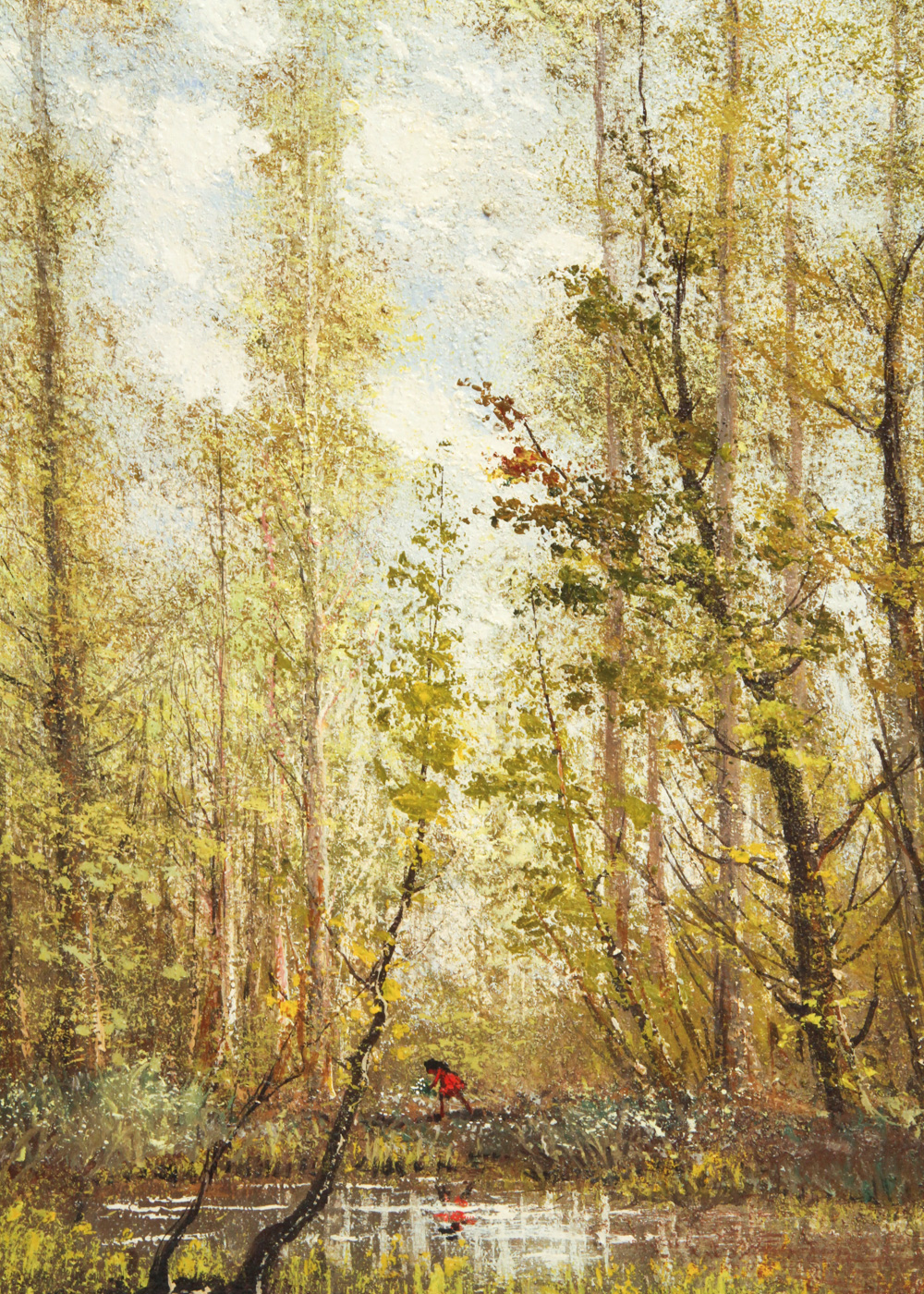 Marcel Harang Oil Painting on Canvas "Mare au Foret"