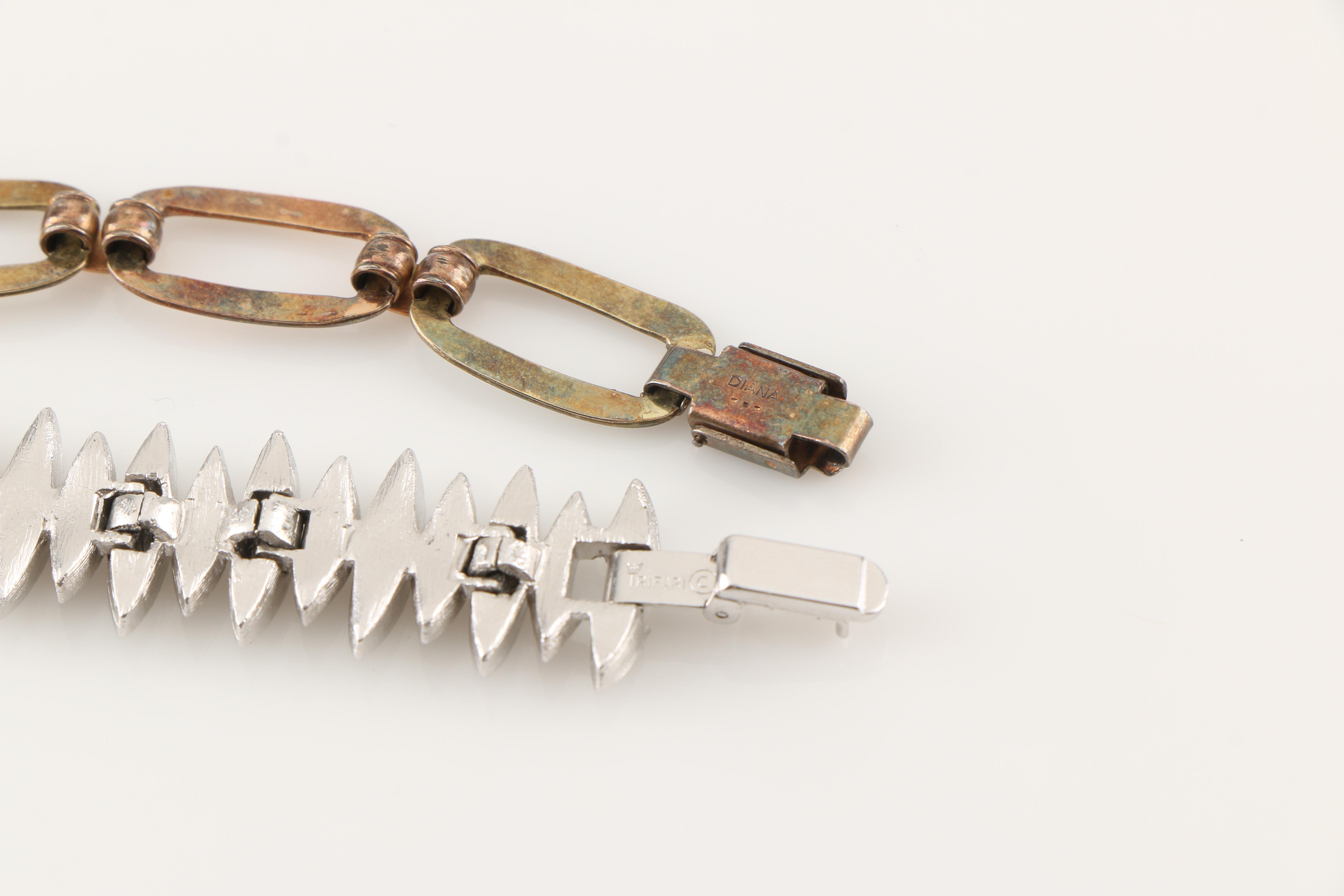 Costume Jewelry Featuring Trifari and Sterling Silver