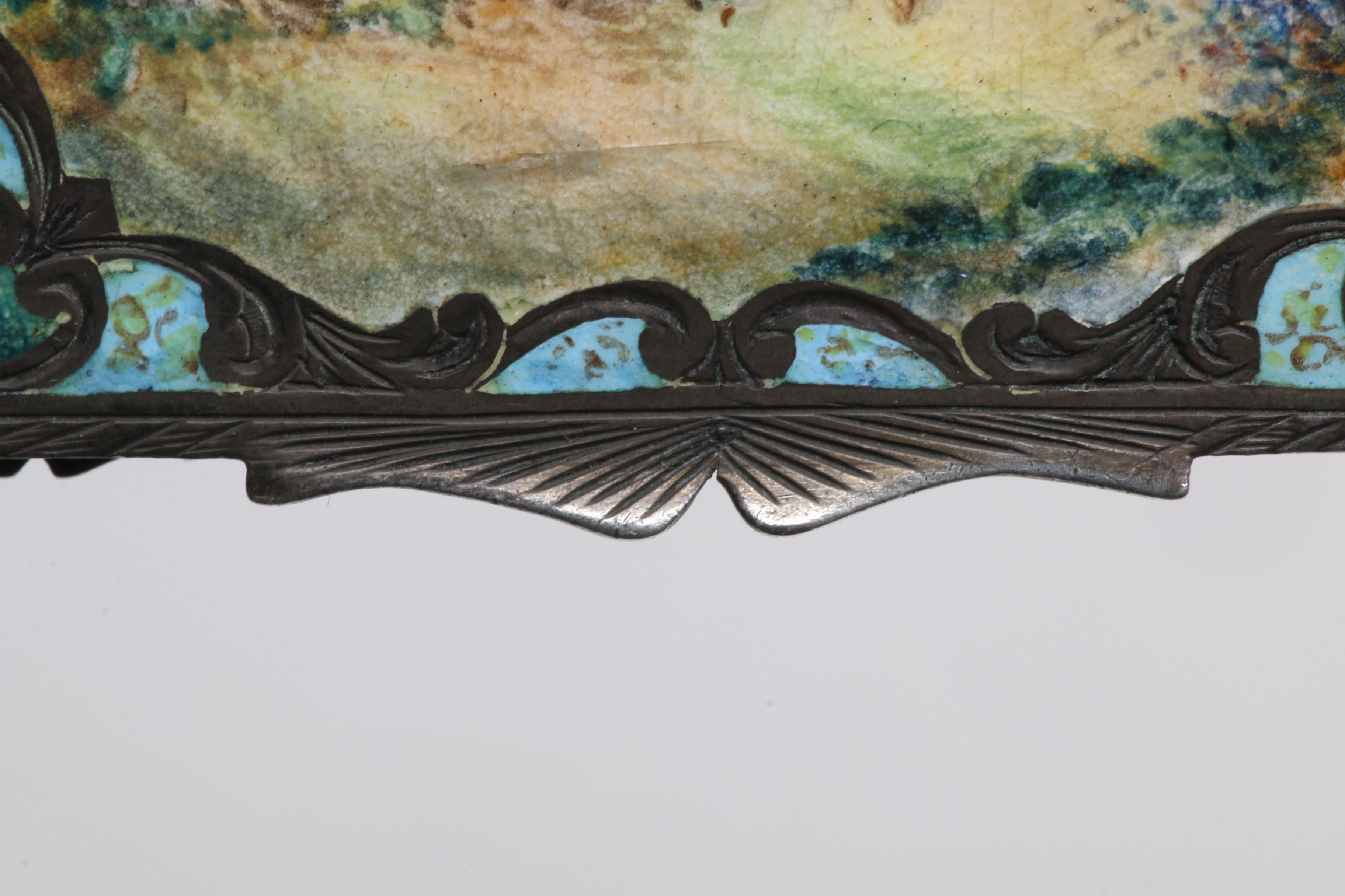 Vintage Italian 800 Silver and Enamel Case