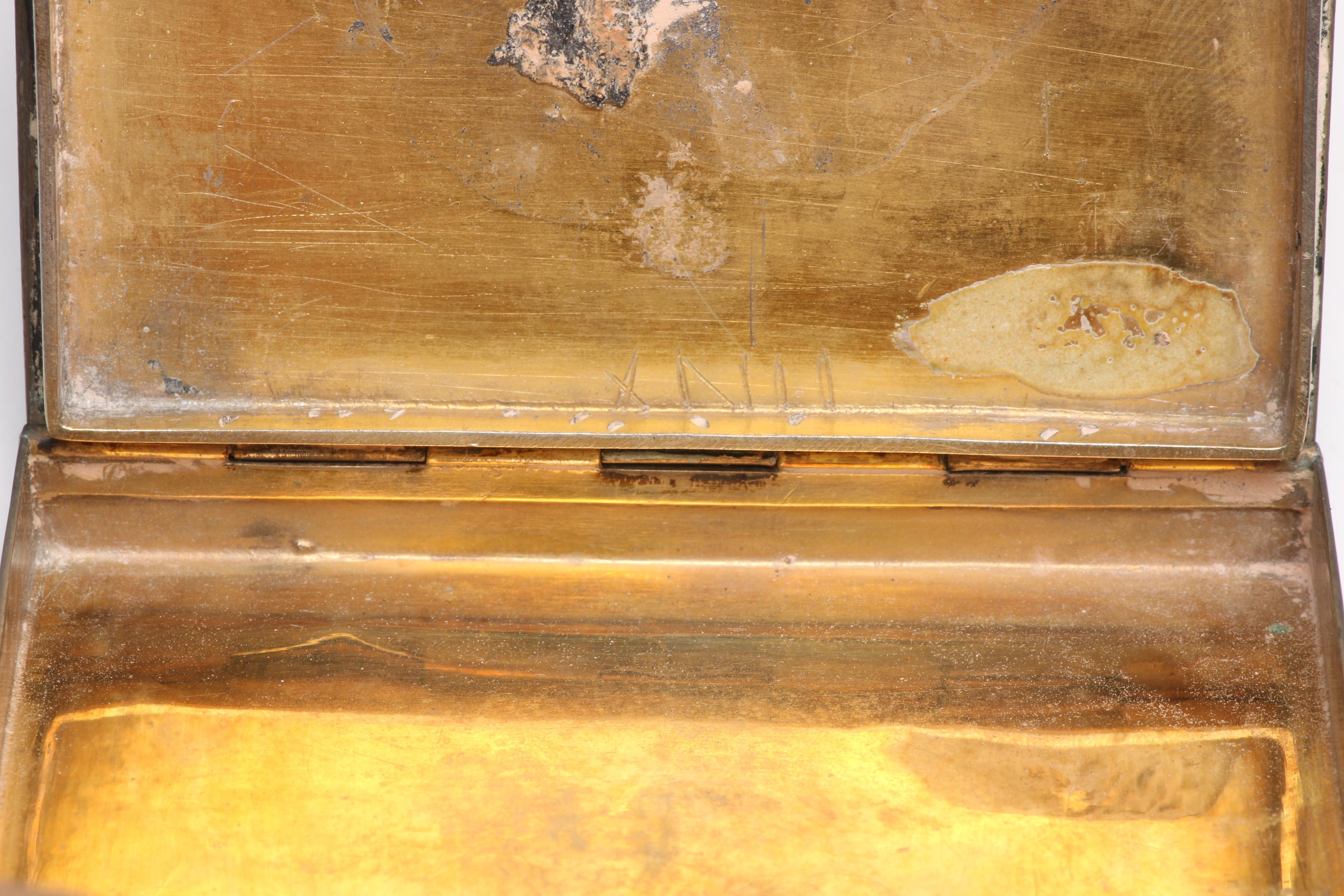 Vintage Italian 800 Silver and Enamel Case