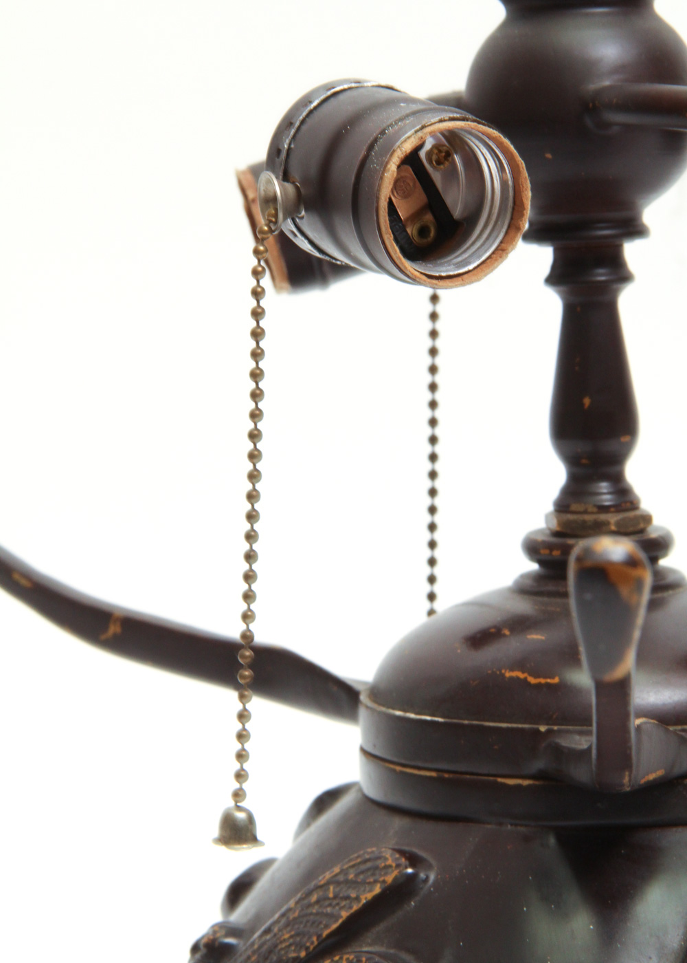 Vintage Art Nouveau Style Dragonfly Motif Lamp