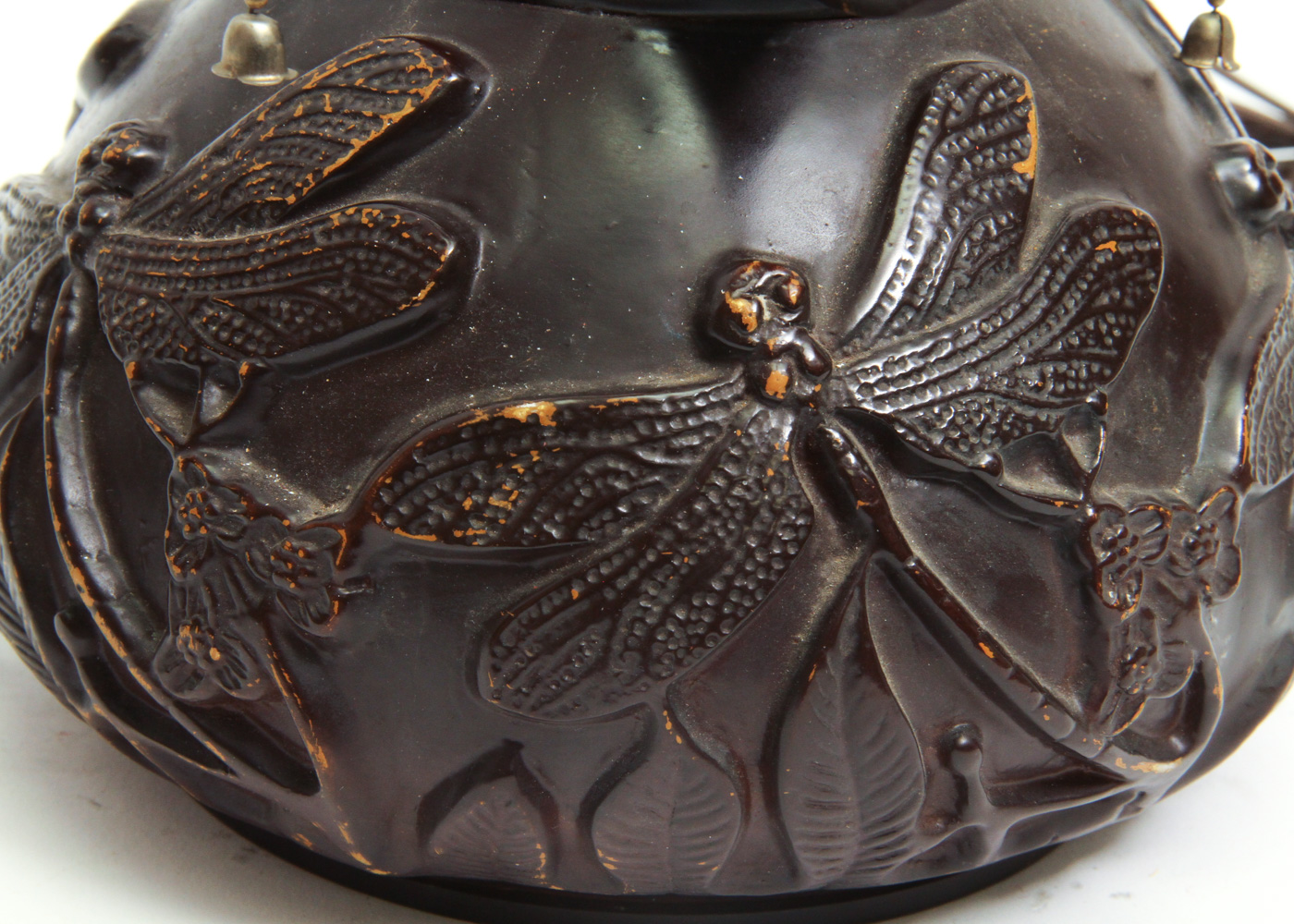 Vintage Art Nouveau Style Dragonfly Motif Lamp