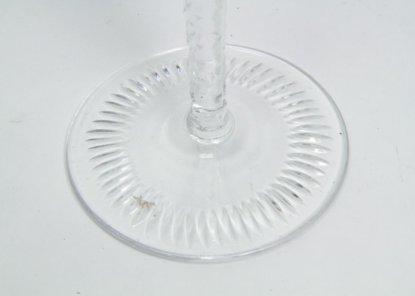 Set of Cased Cut to Clear Crystal Hock Wine Glasses