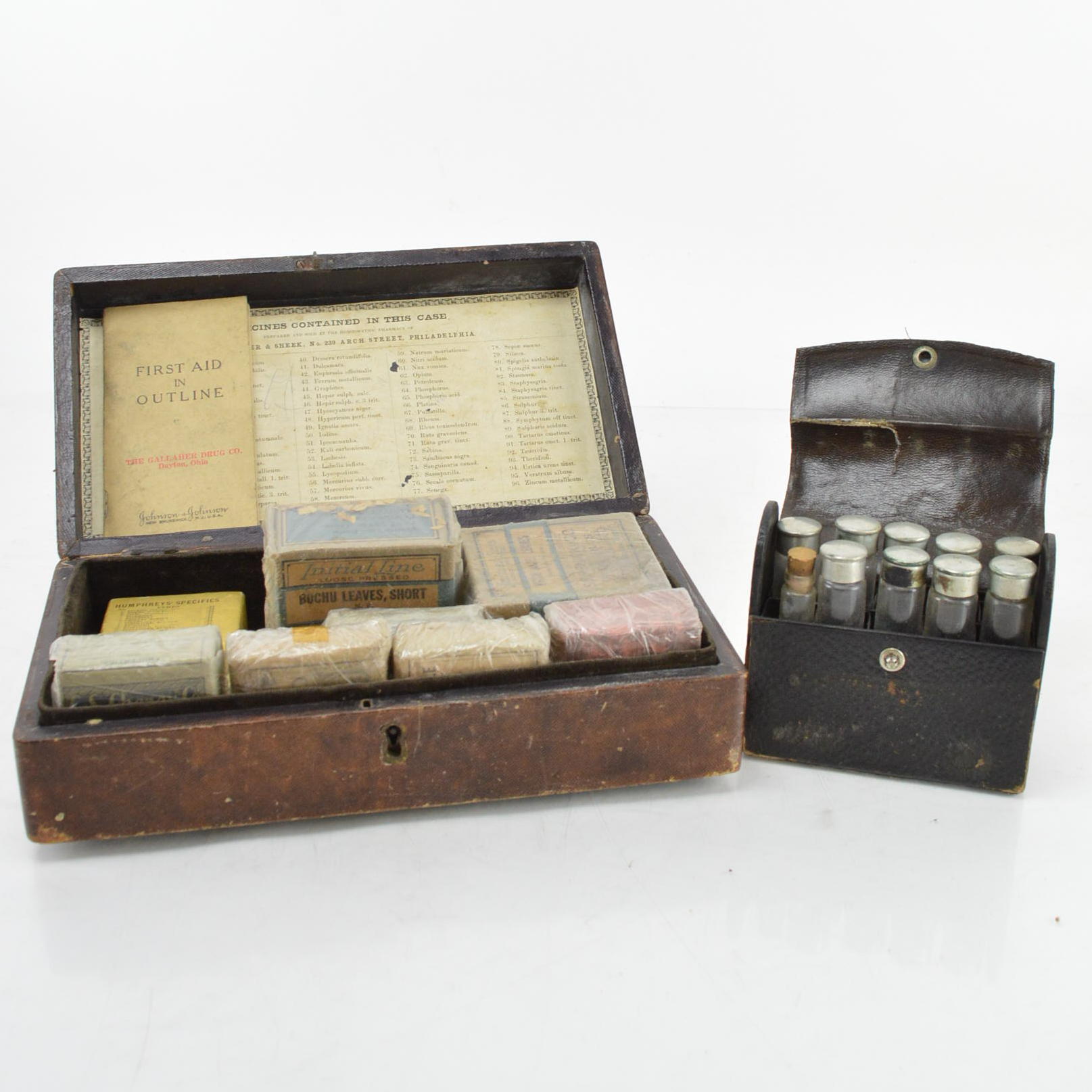 Antique First Aid Supplies and Travel Medical Kit