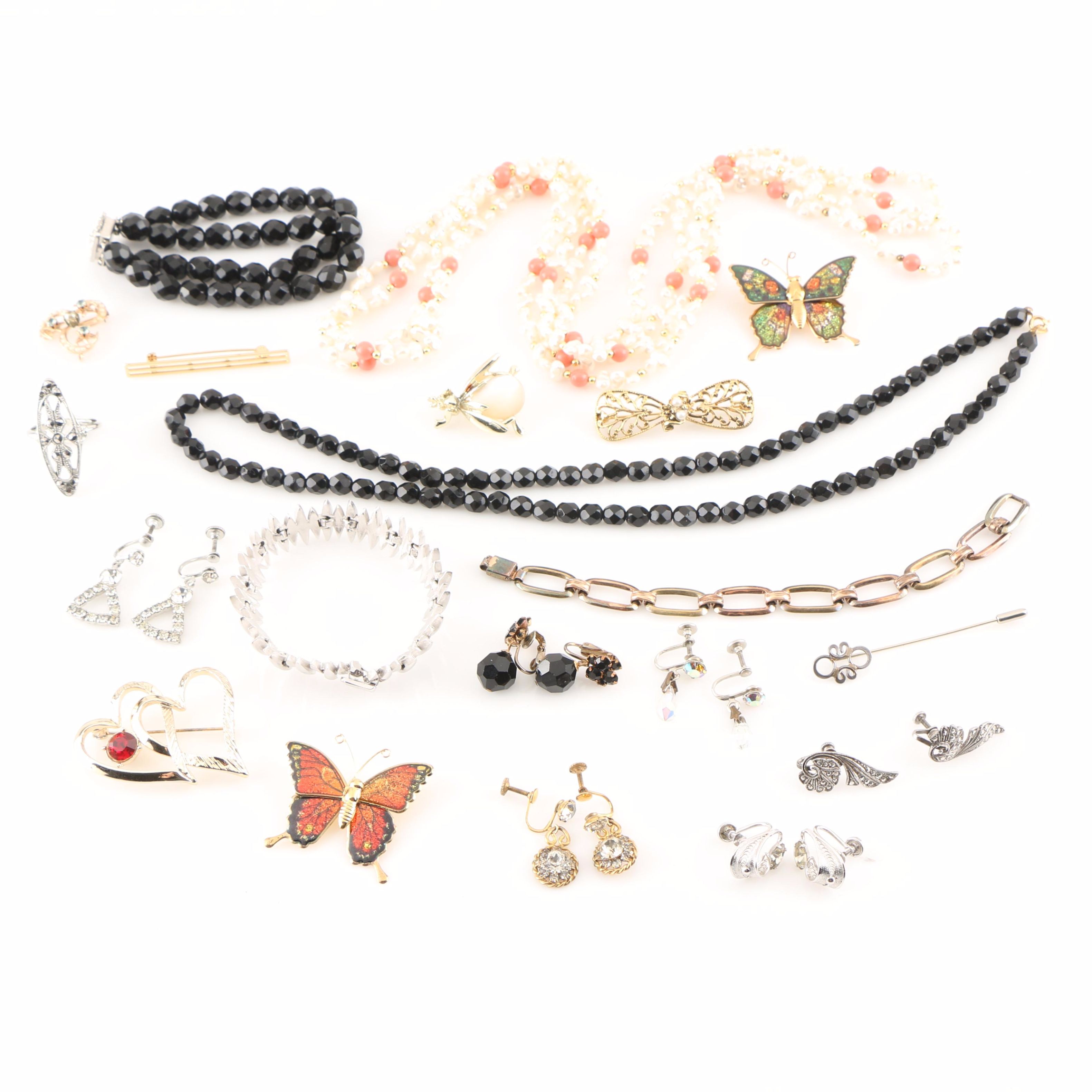 Costume Jewelry Featuring Trifari and Sterling Silver