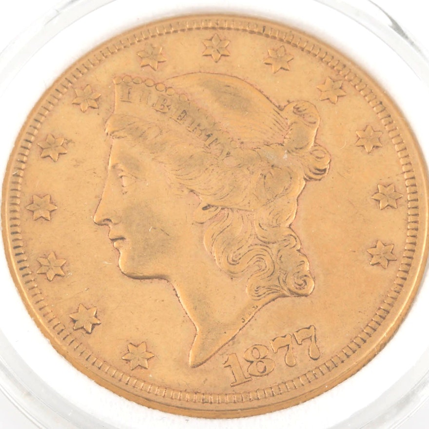 1877 Liberty Head $20 Gold Coin