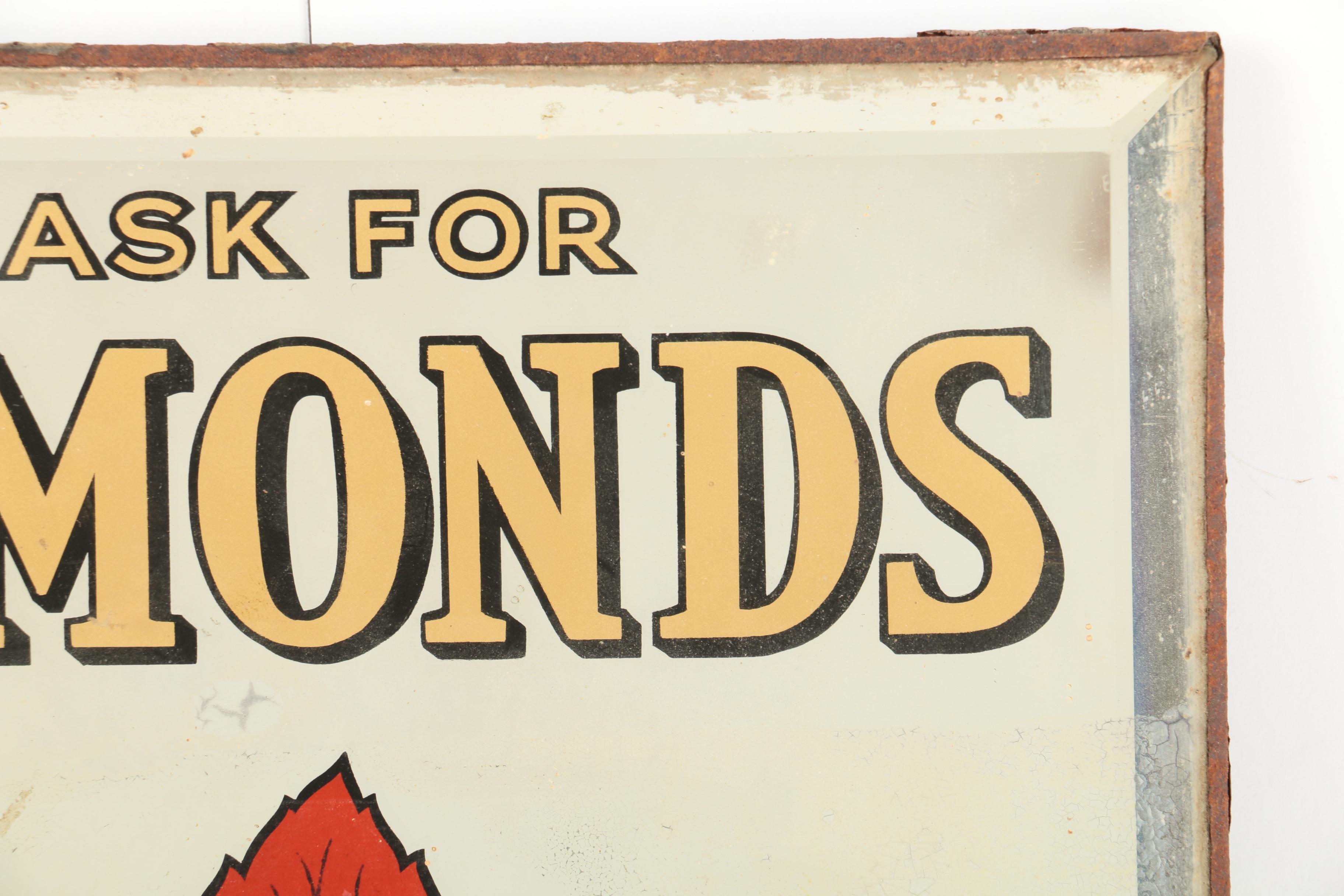 Vintage Simonds Hopleaf Advertising Mirror