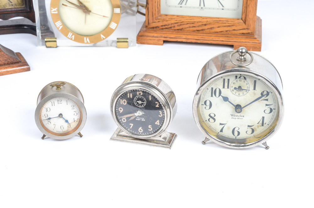 Vintage Clocks Featuring Bunglow, Westclox, and Gilbert