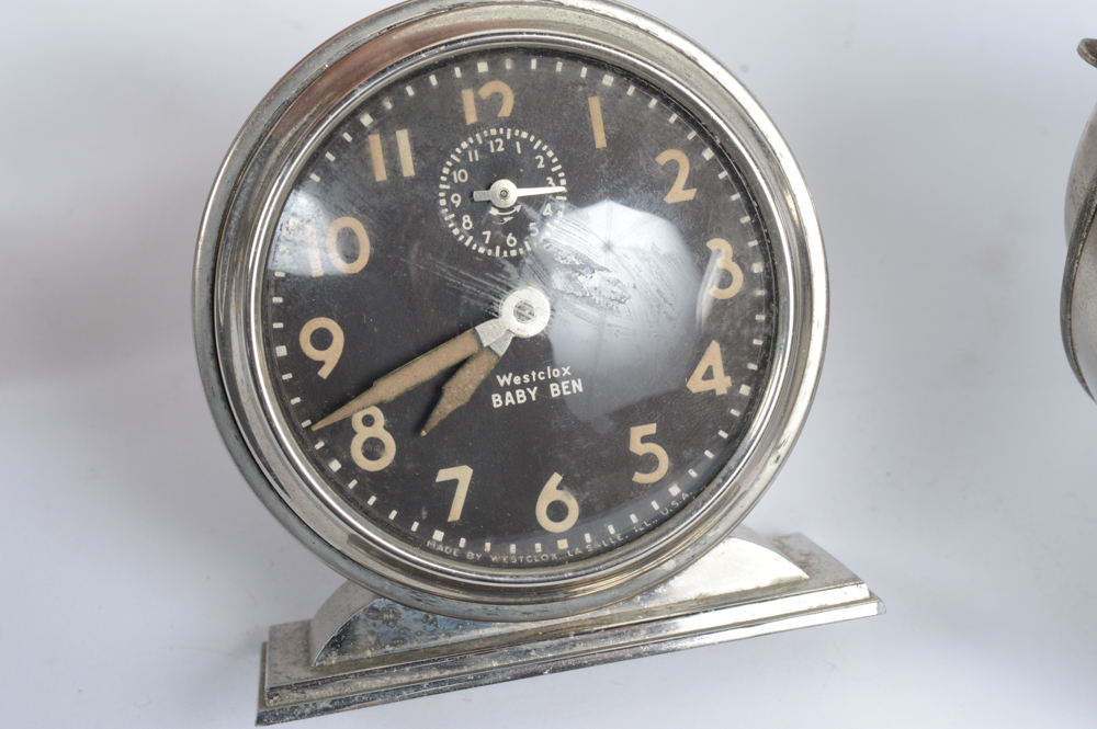 Vintage Clocks Featuring Bunglow, Westclox, and Gilbert