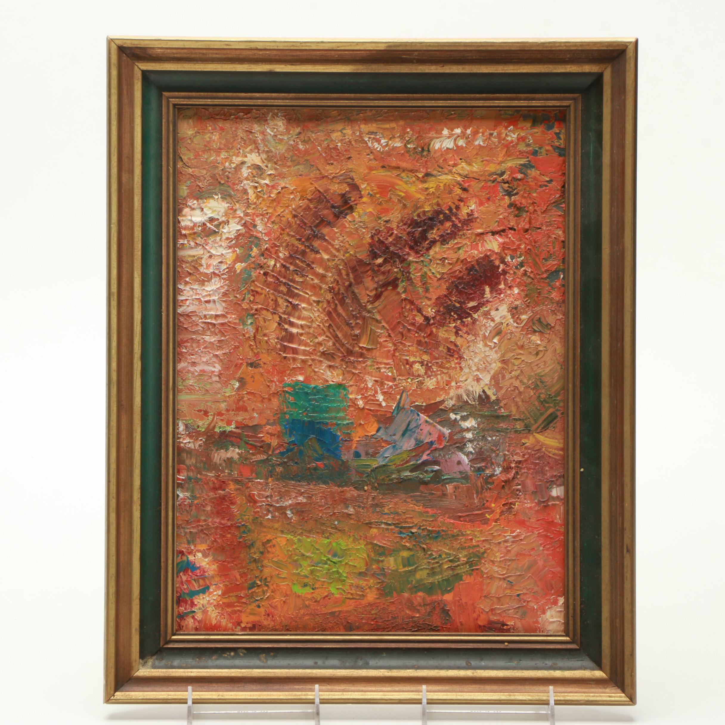 Oil Painting of Impasto Abstraction