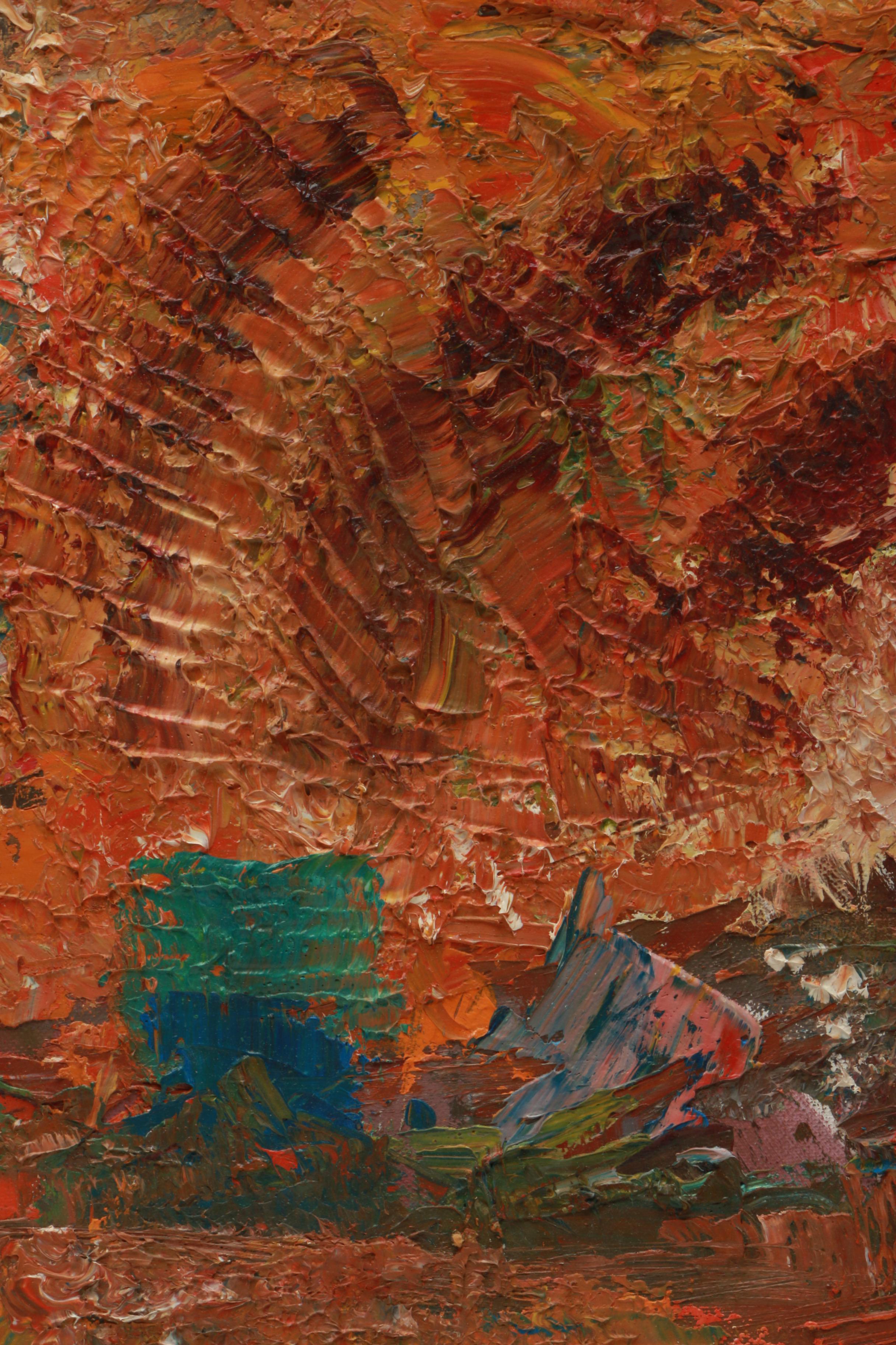 Oil Painting of Impasto Abstraction