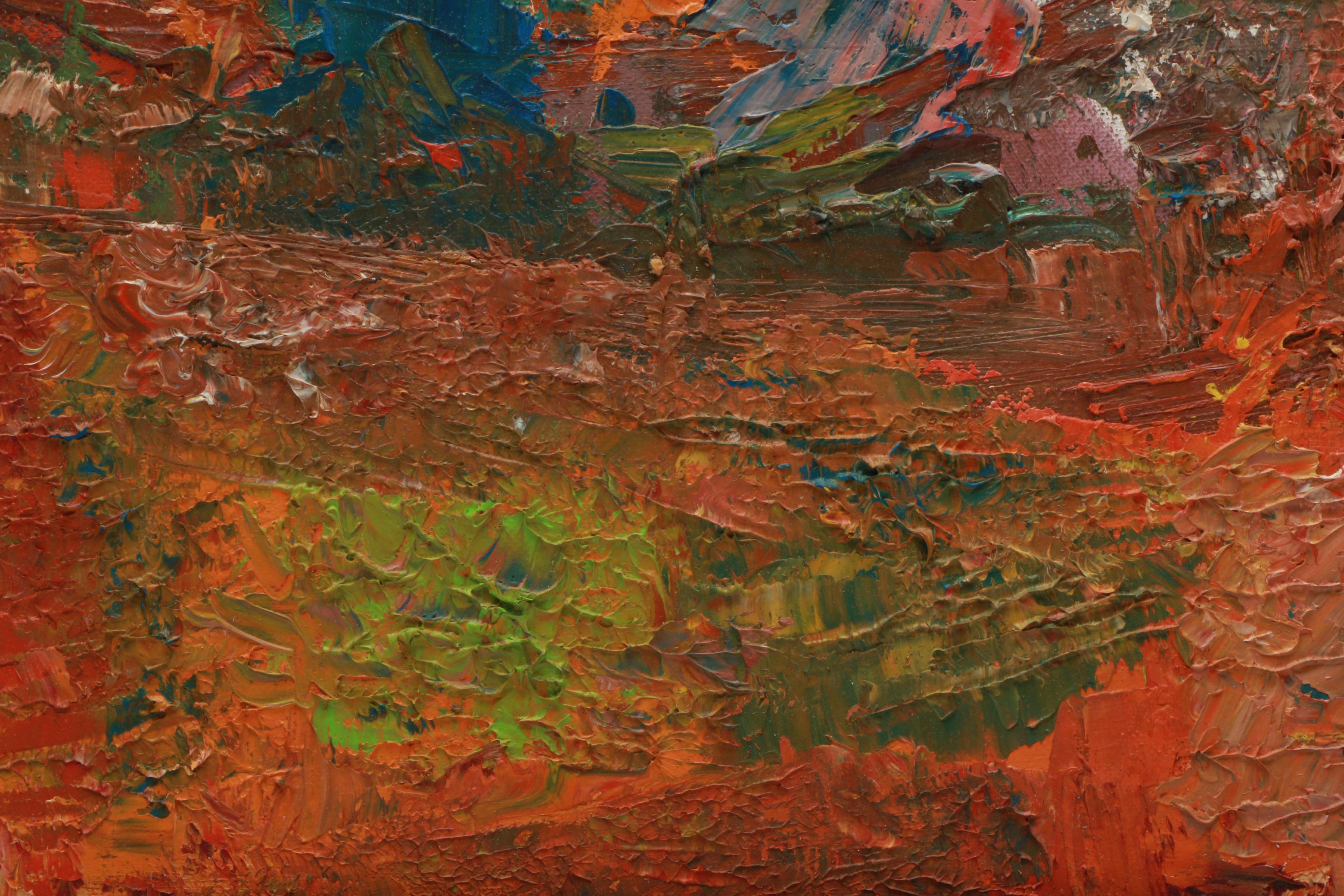 Oil Painting of Impasto Abstraction