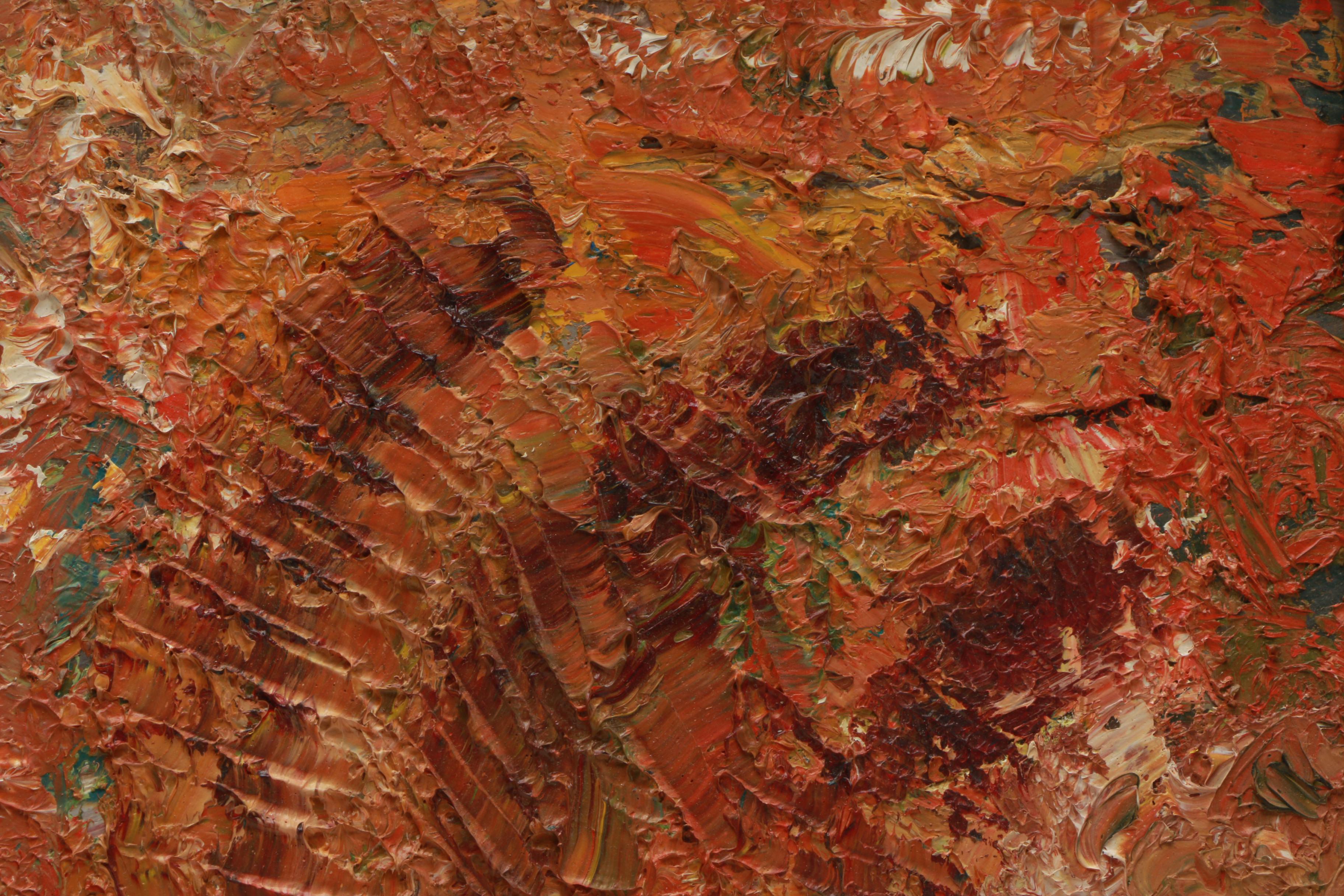 Oil Painting of Impasto Abstraction