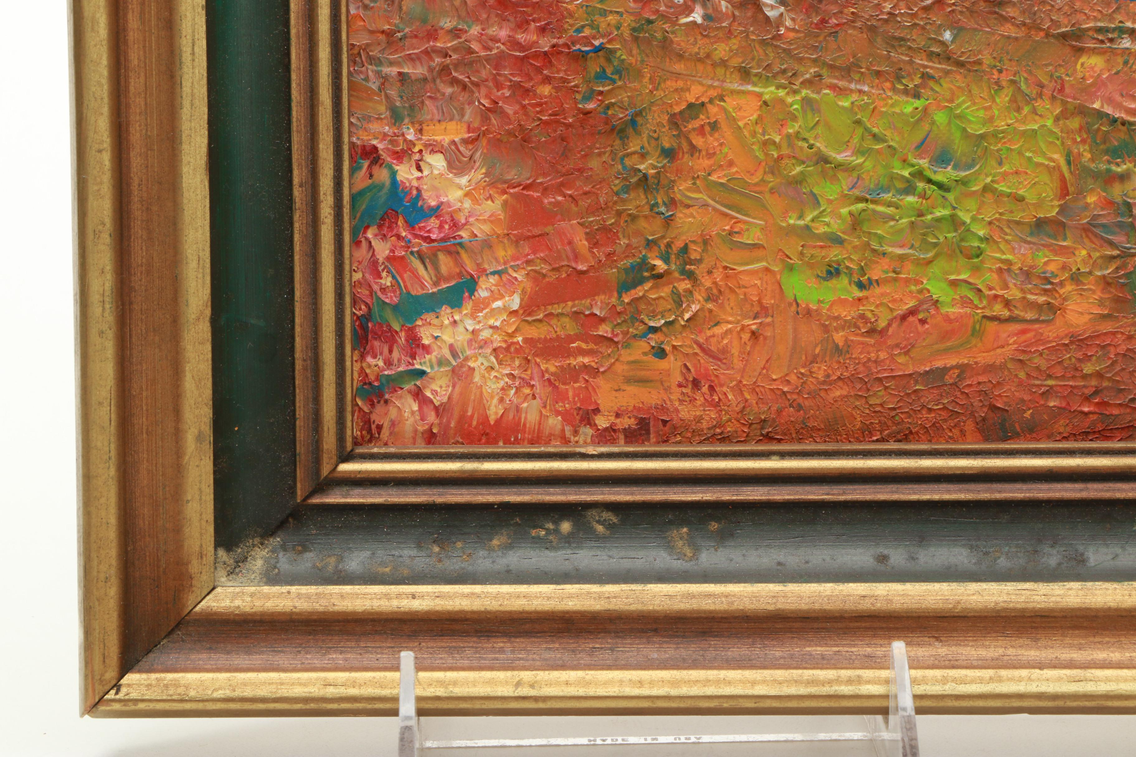 Oil Painting of Impasto Abstraction