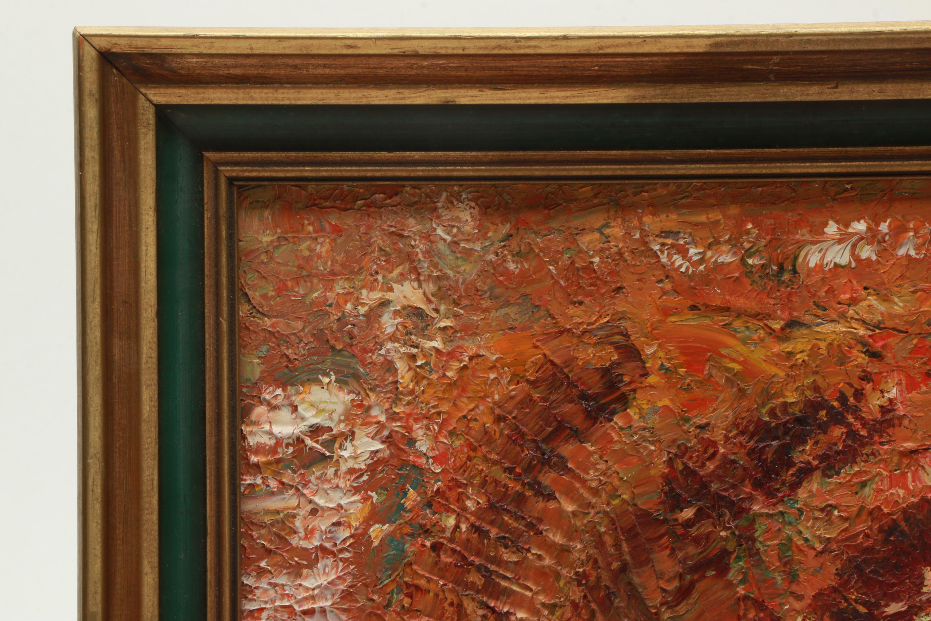 Oil Painting of Impasto Abstraction