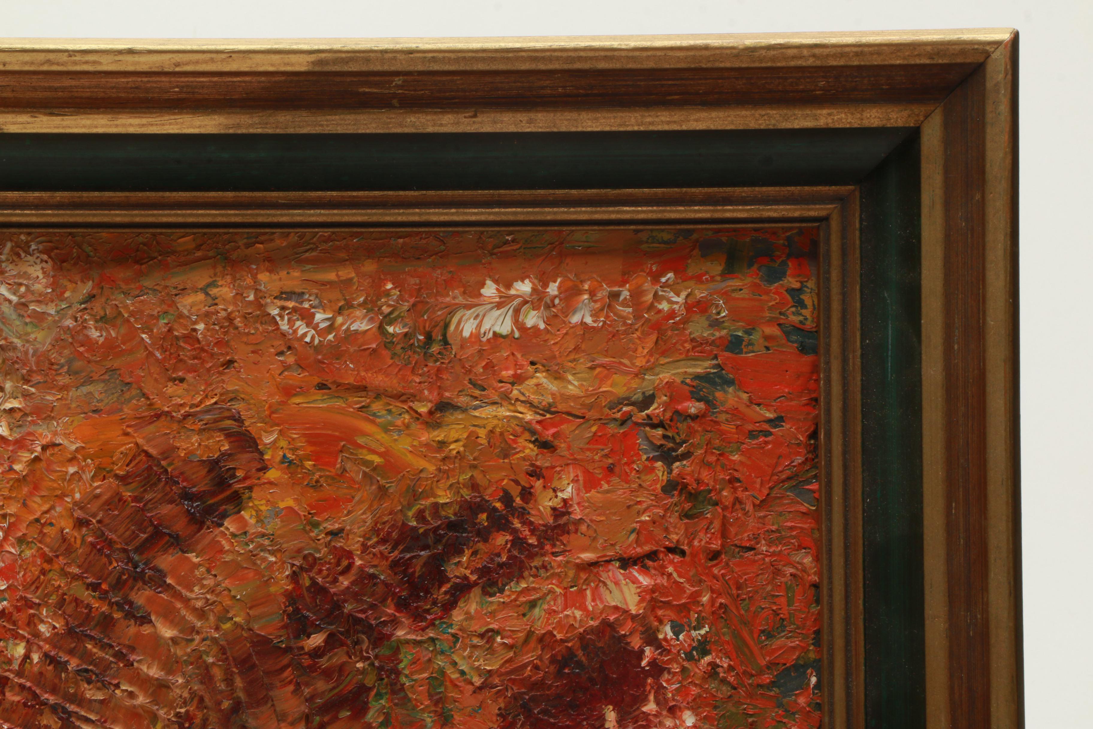 Oil Painting of Impasto Abstraction