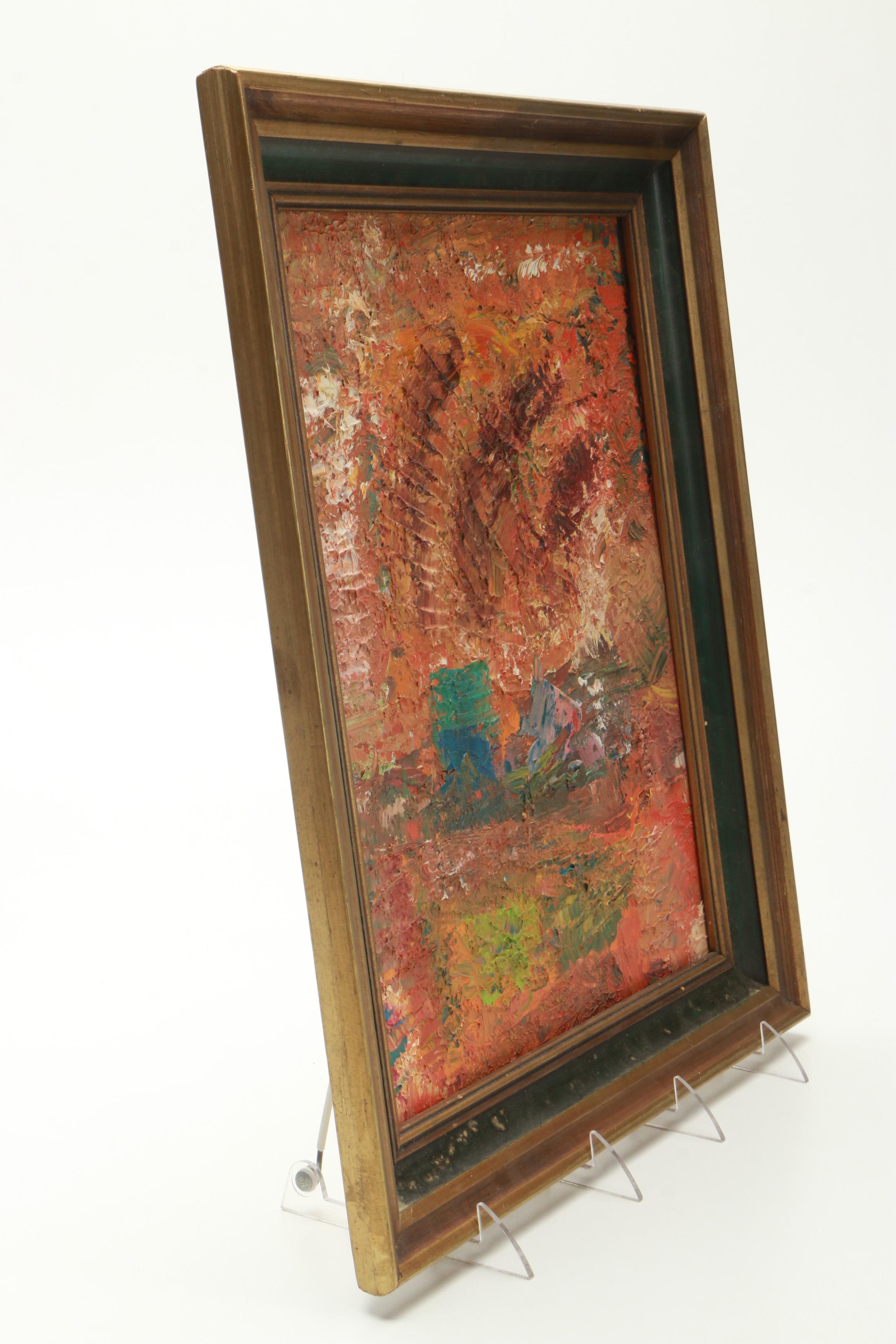 Oil Painting of Impasto Abstraction