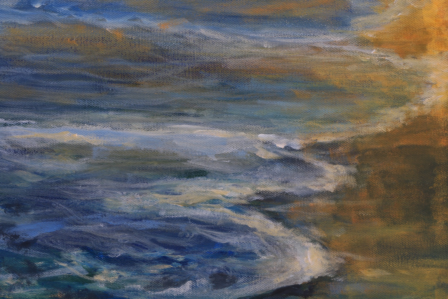 Original Seascape Oil Painting on Canvas, Signed