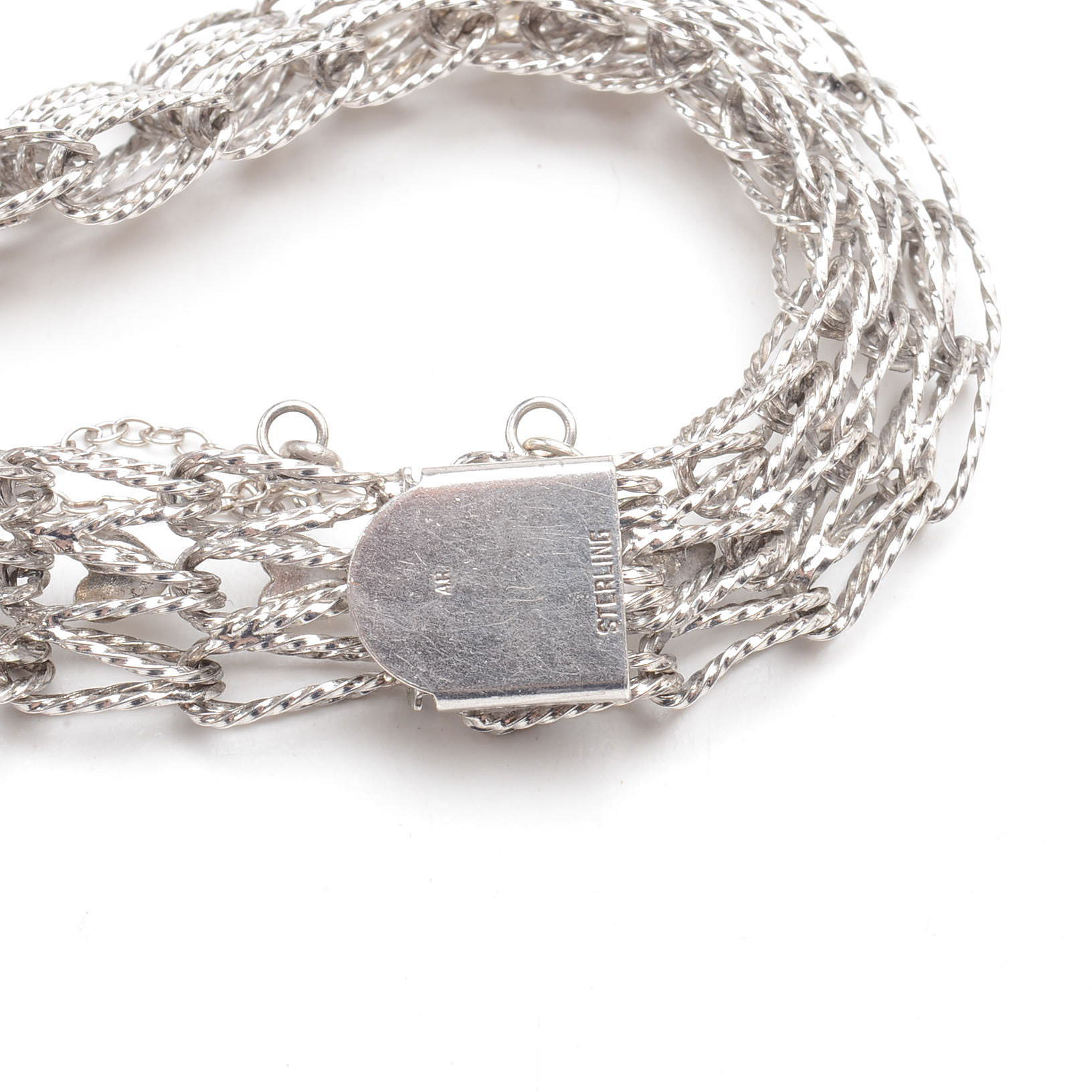 Sterling Silver Heart-Linked Bracelet