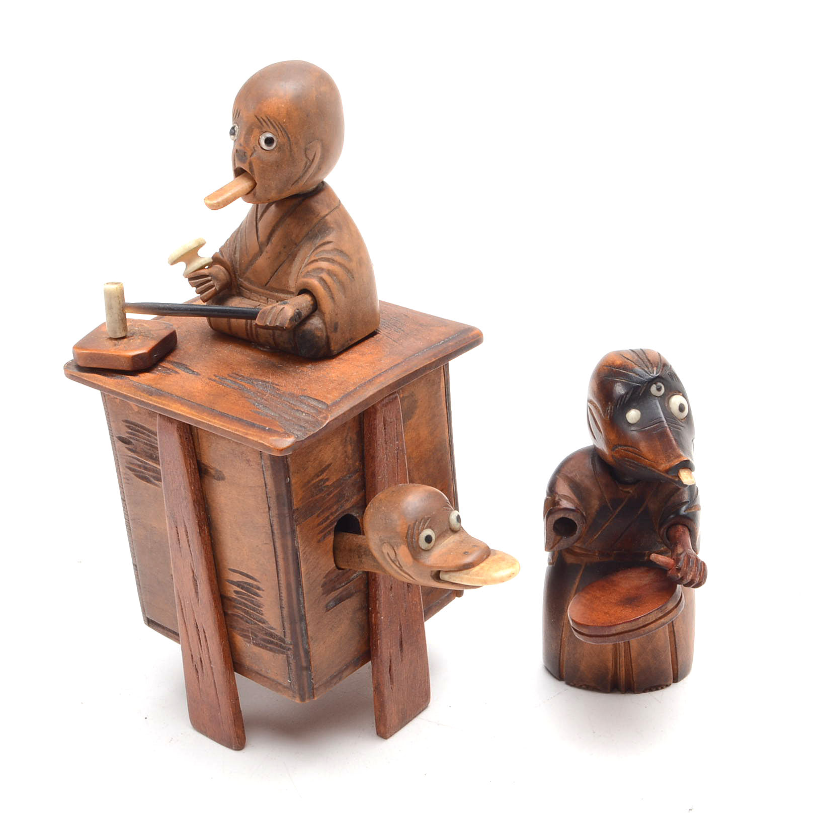 Hand-carved Japanese Kobe Toy Figure