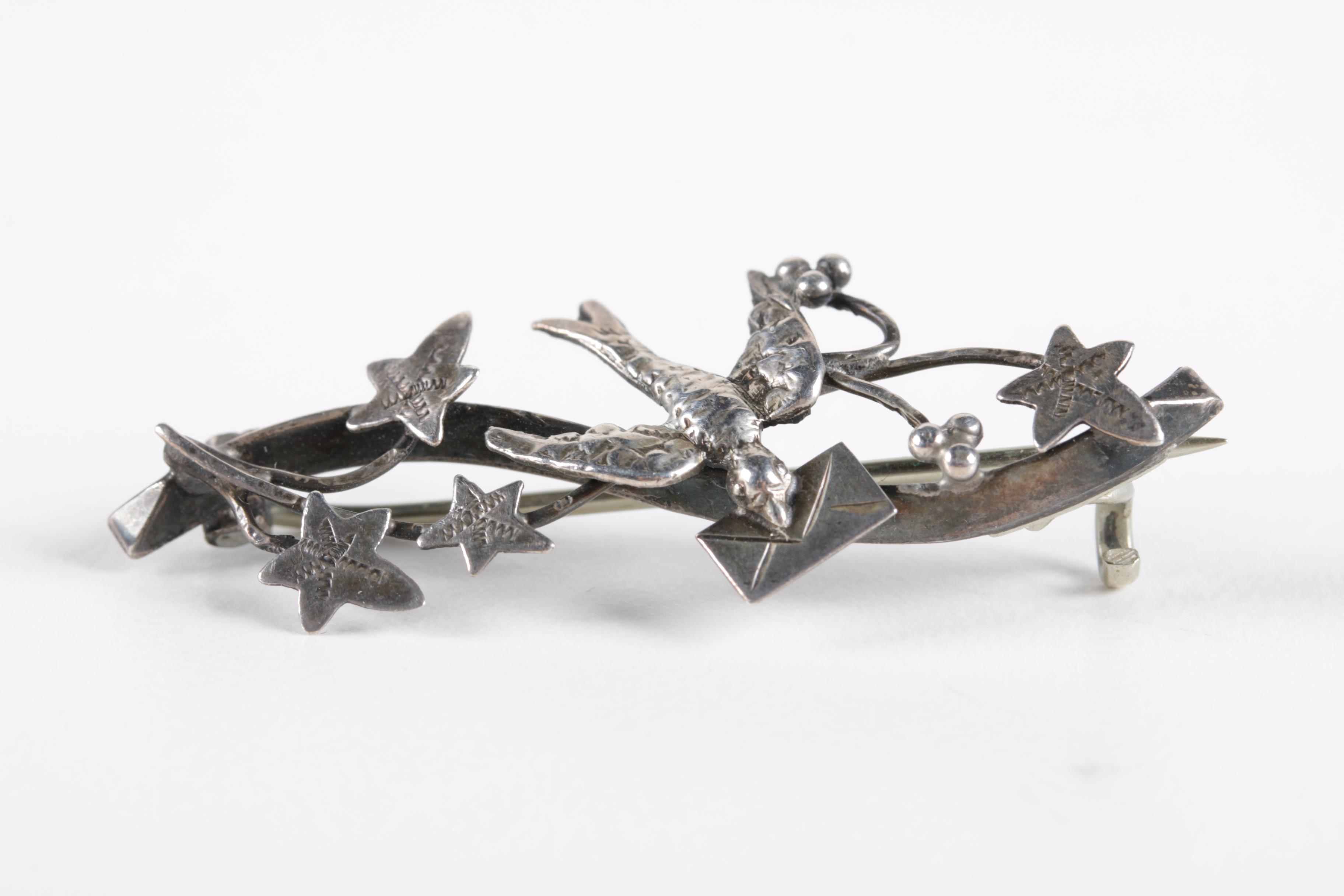 Selection of Sterling Silver Brooches Including Paris Land Mark Bracelet