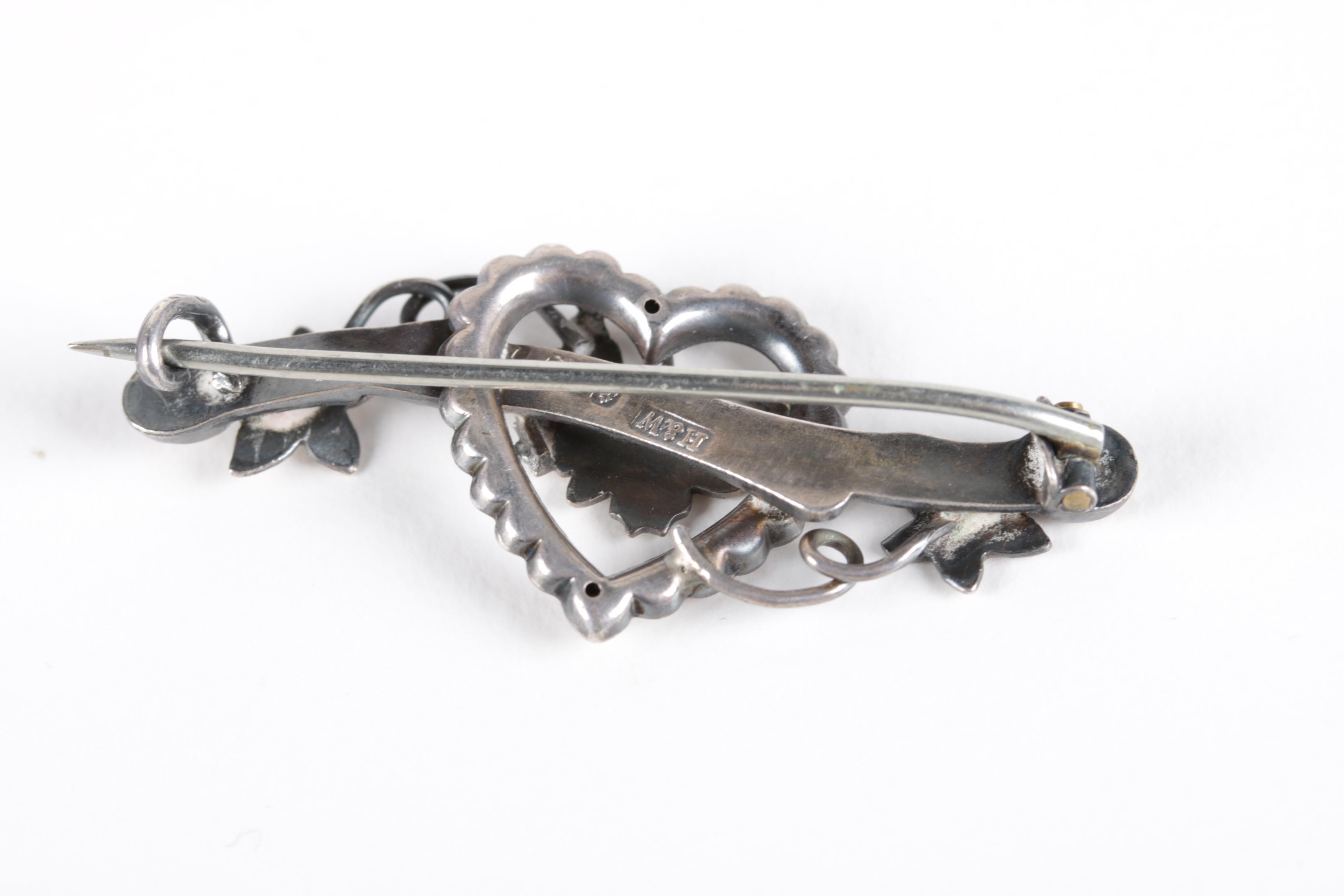 Selection of Sterling Silver Brooches Including Paris Land Mark Bracelet